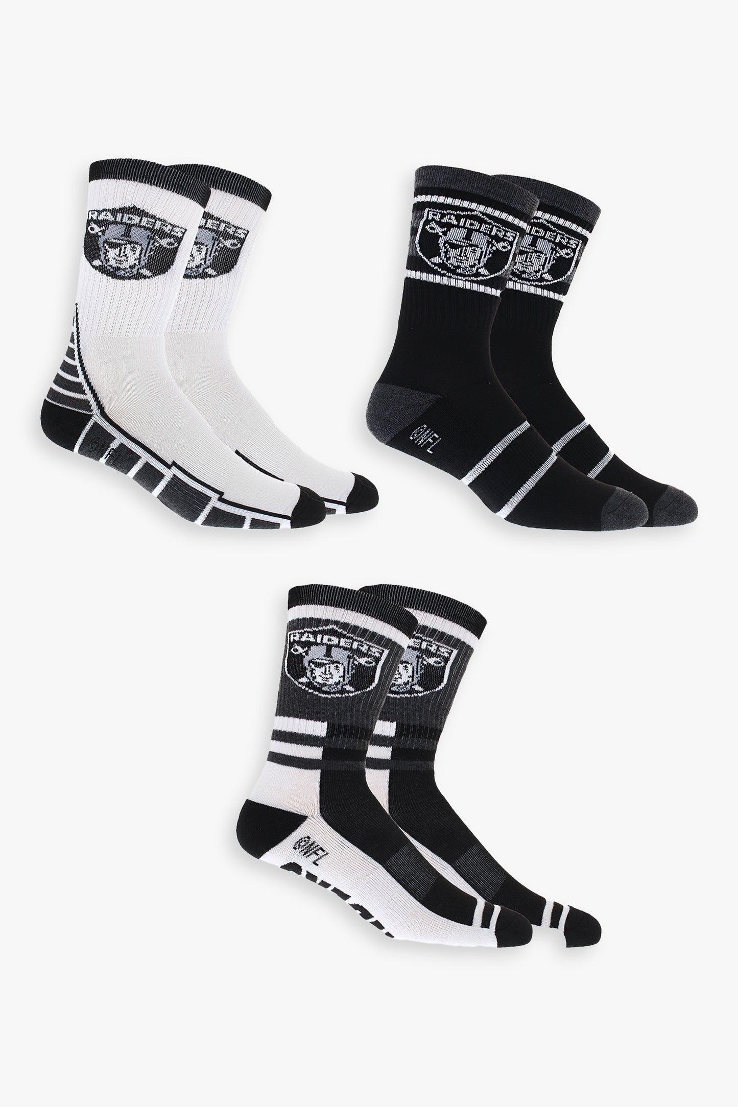 NFL Men's 3-Pack Sport Crew Socks