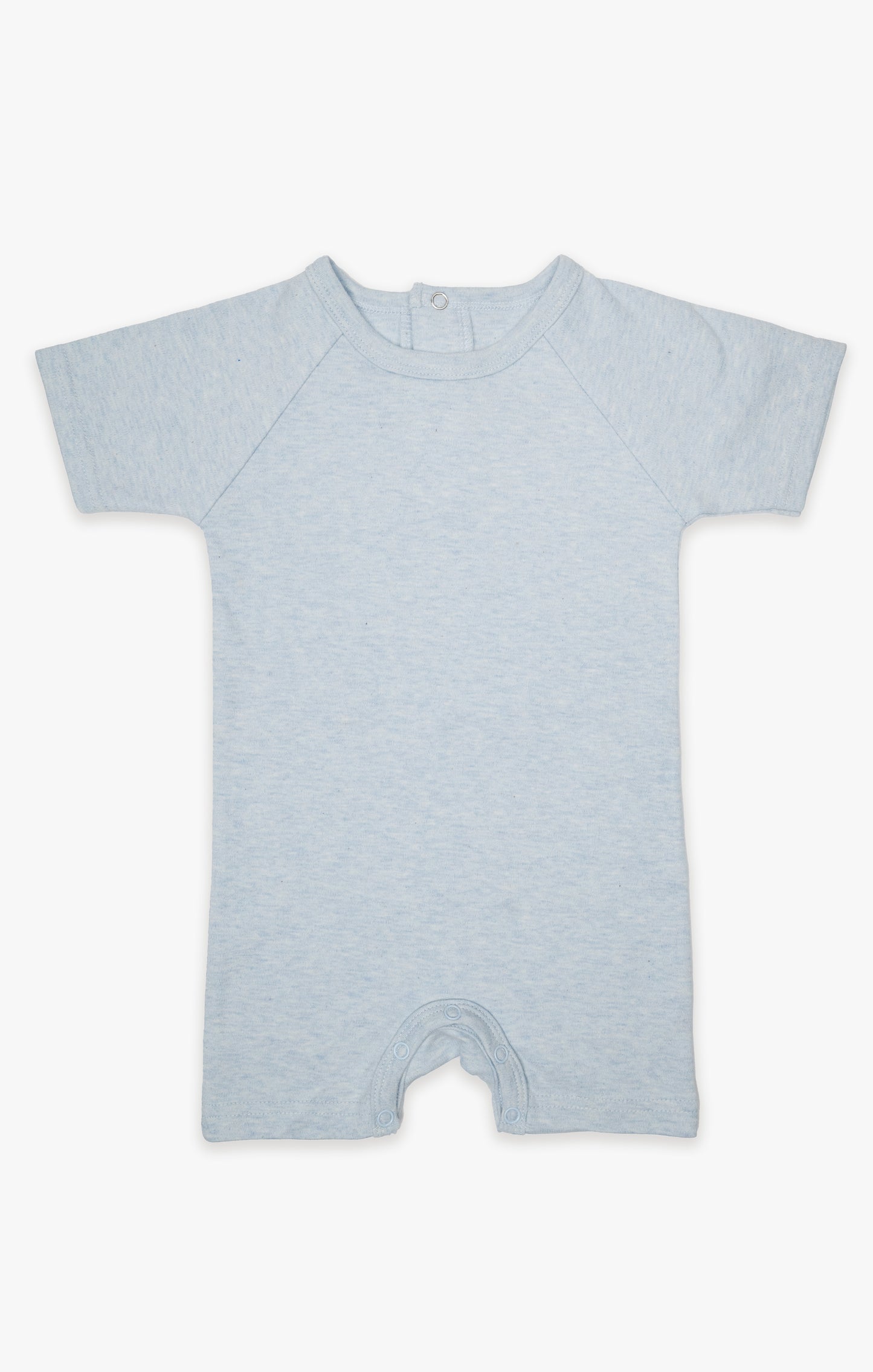 Snugabye Baby Blue Organic French Terry Cotton Baby Romper