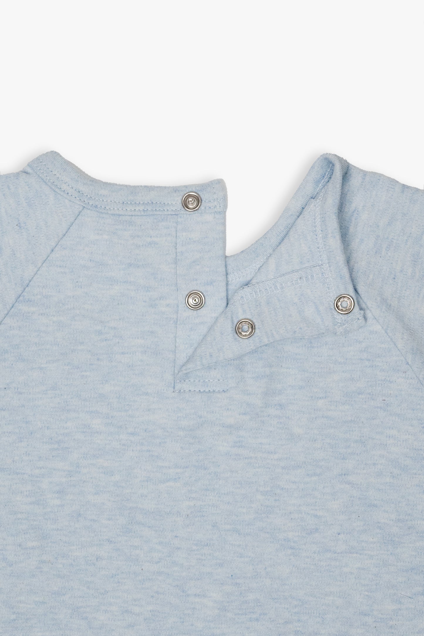 Snugabye Baby Blue Organic French Terry Cotton Baby Romper