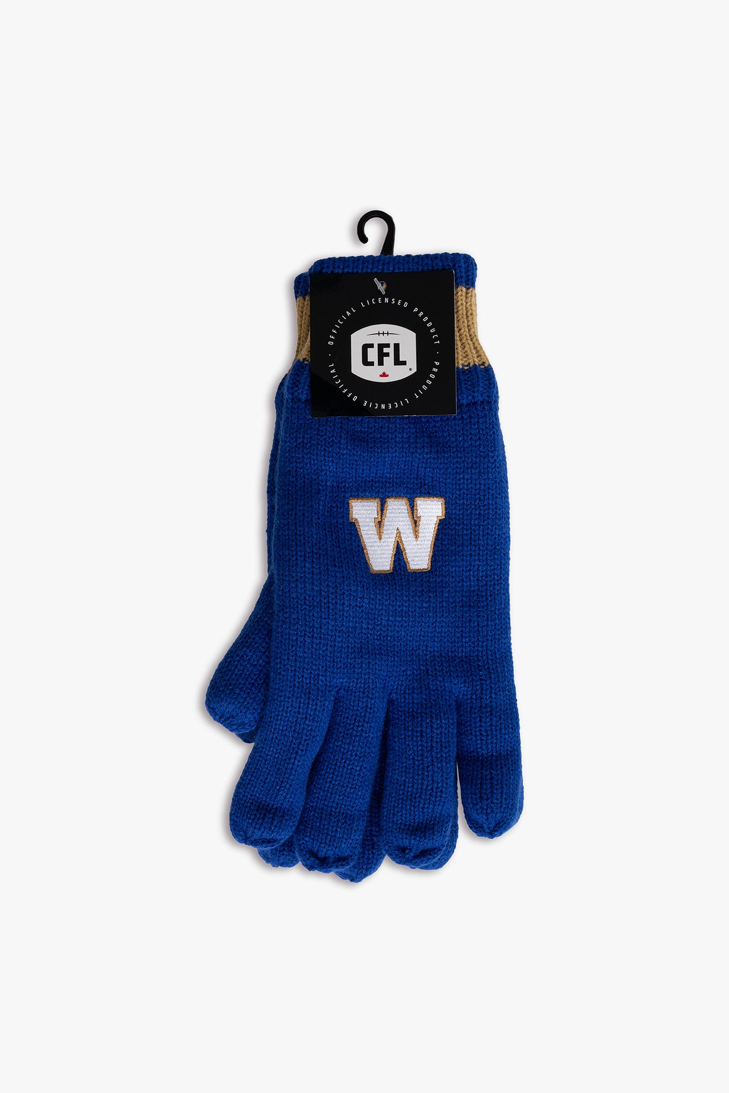 CFL Winnipeg Blue Bombers Adult Men's Cold Weather Winter Thermal Gloves With Embroidered Team Logo