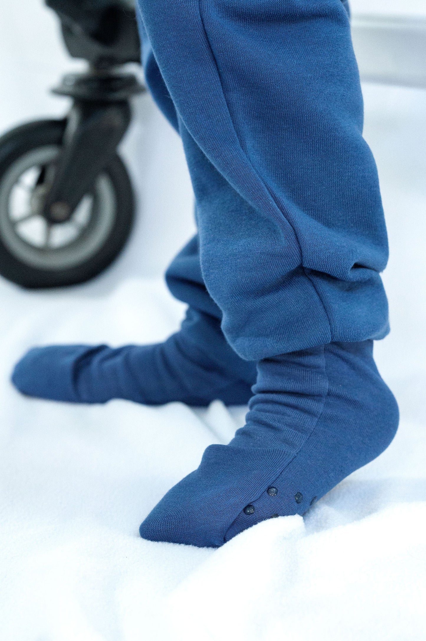 Snugabye Adaptive Back Zip Convert-A-Foot Sleeper - Blue