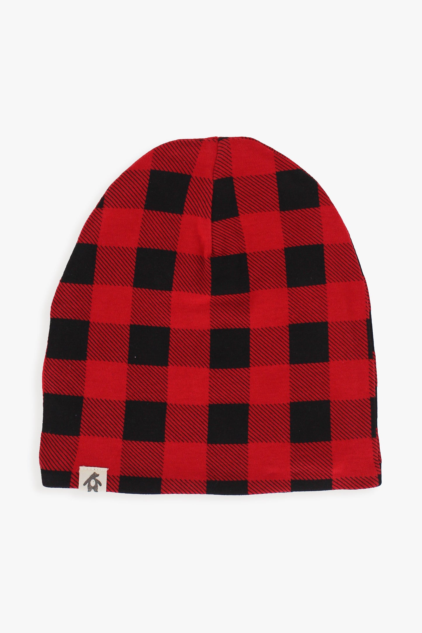 Snugabye Baby Red & Black Buffalo Plaid Reversible Slouchy Beanie