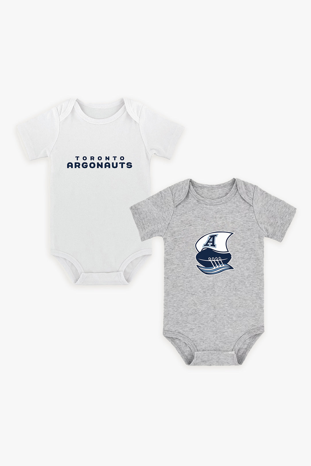 Gertex CFL 2-Pack Baby Bodysuits in White and Grey