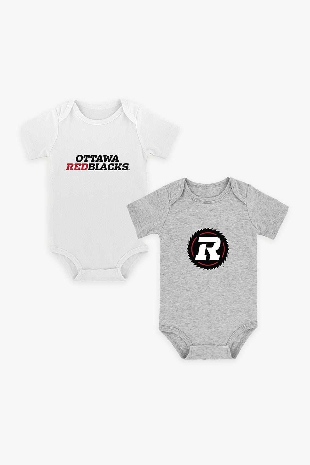 Gertex CFL 2-Pack Baby Bodysuits in White and Grey