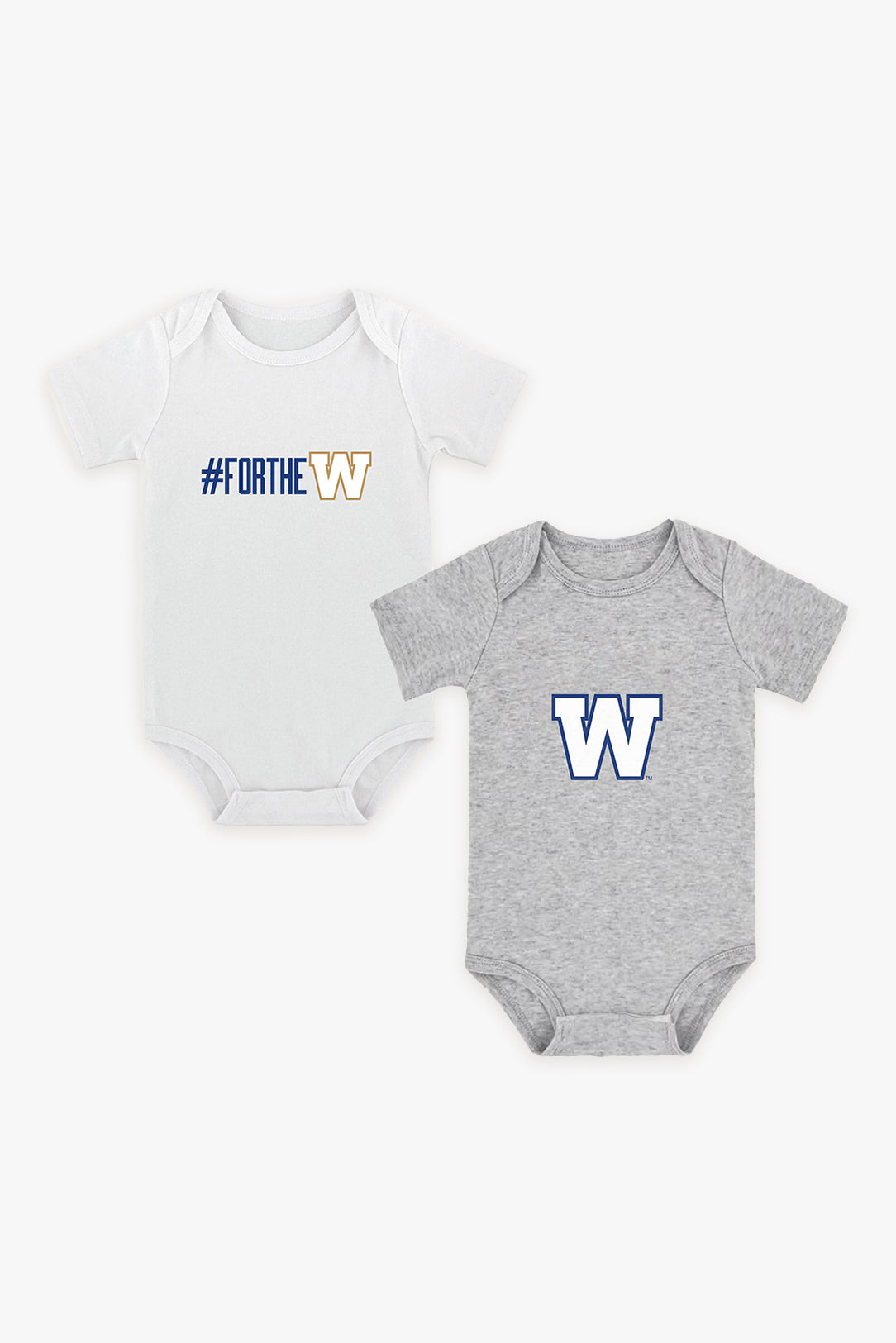 Gertex CFL 2-Pack Baby Bodysuits in White and Grey
