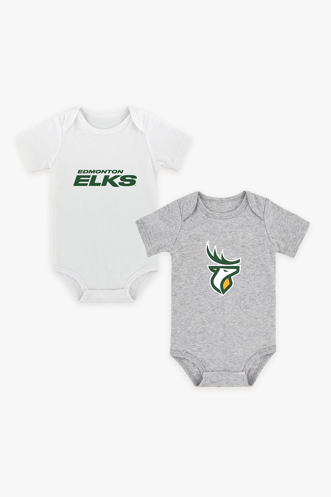 Gertex CFL 2-Pack Baby Bodysuits in White and Grey