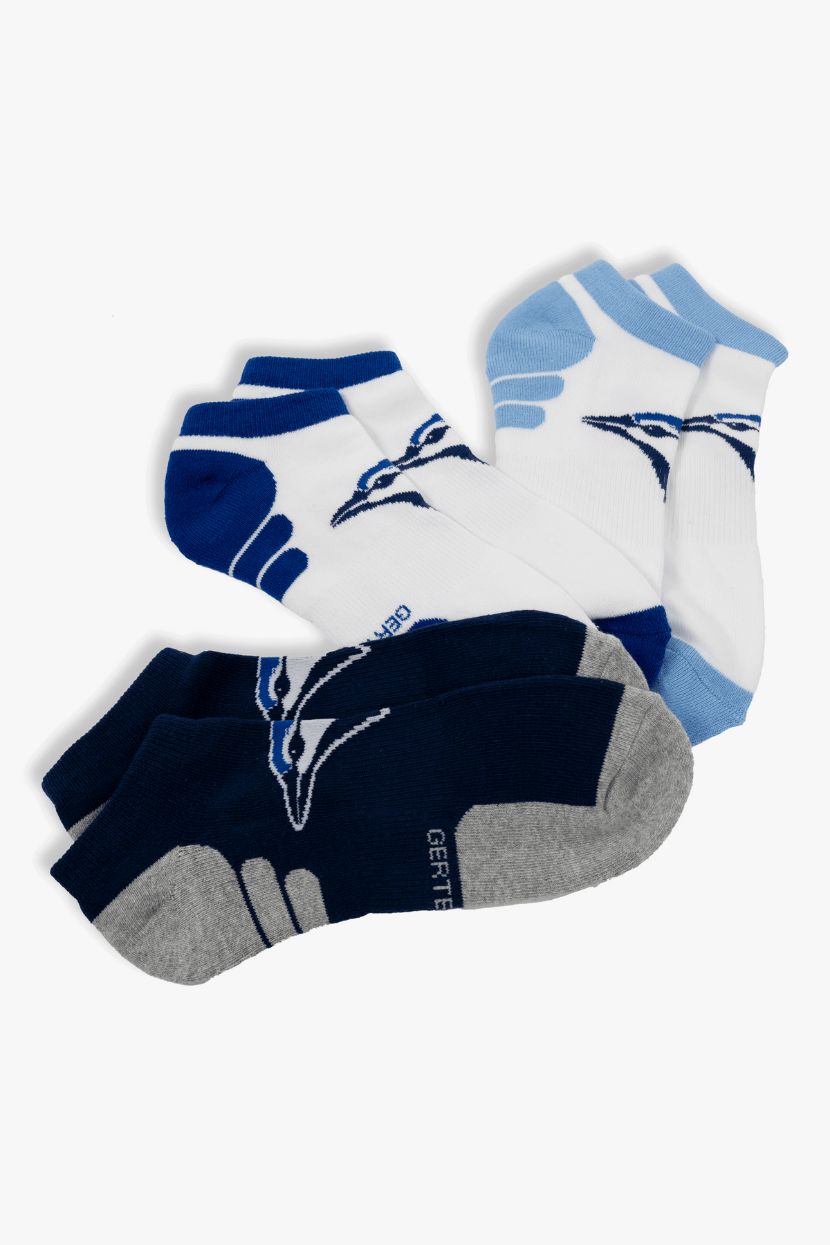 Toronto Blue Jays Men's 3-Pack No-Show Socks, Low-Cut Athletic MLB Socks with Arch Support