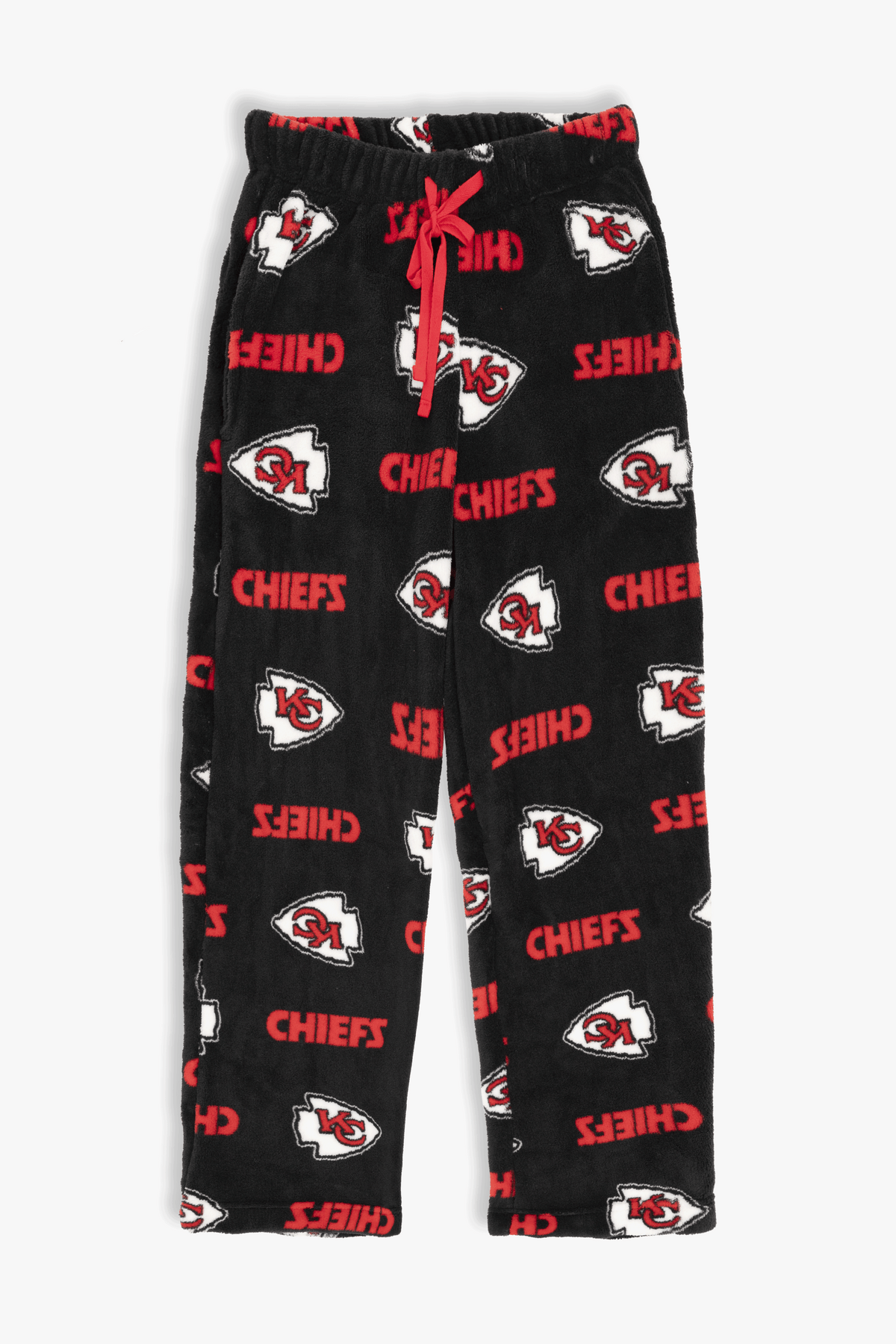 Kansas City Chiefs Youth Fleece Pajama Pants, NFL Kids Lounge Pants with Pockets, Children's S-XL
