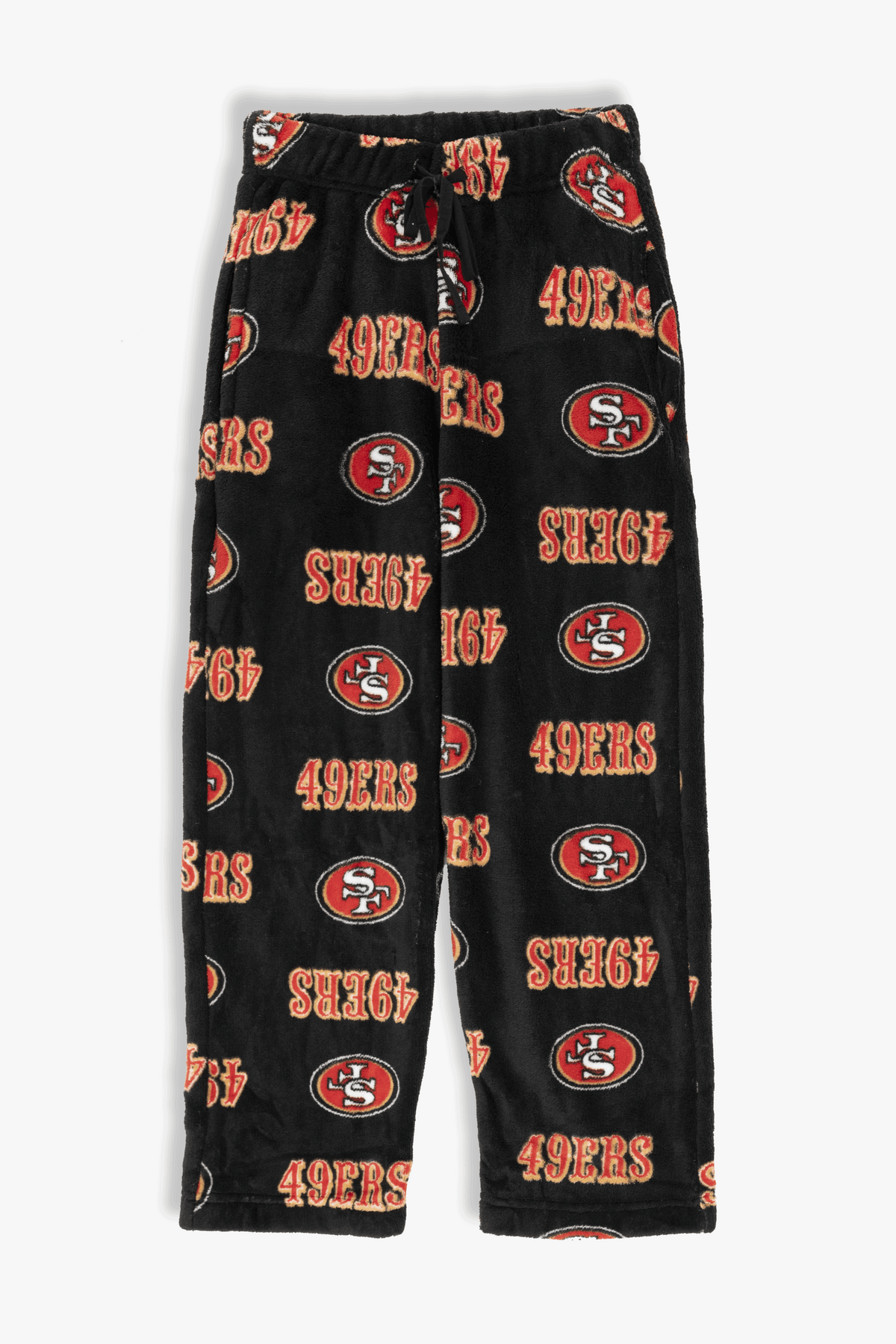 San Francisco 49ers Youth Fleece Pajama Pants, NFL Kids Lounge Pants with Pockets, Children's S-XL