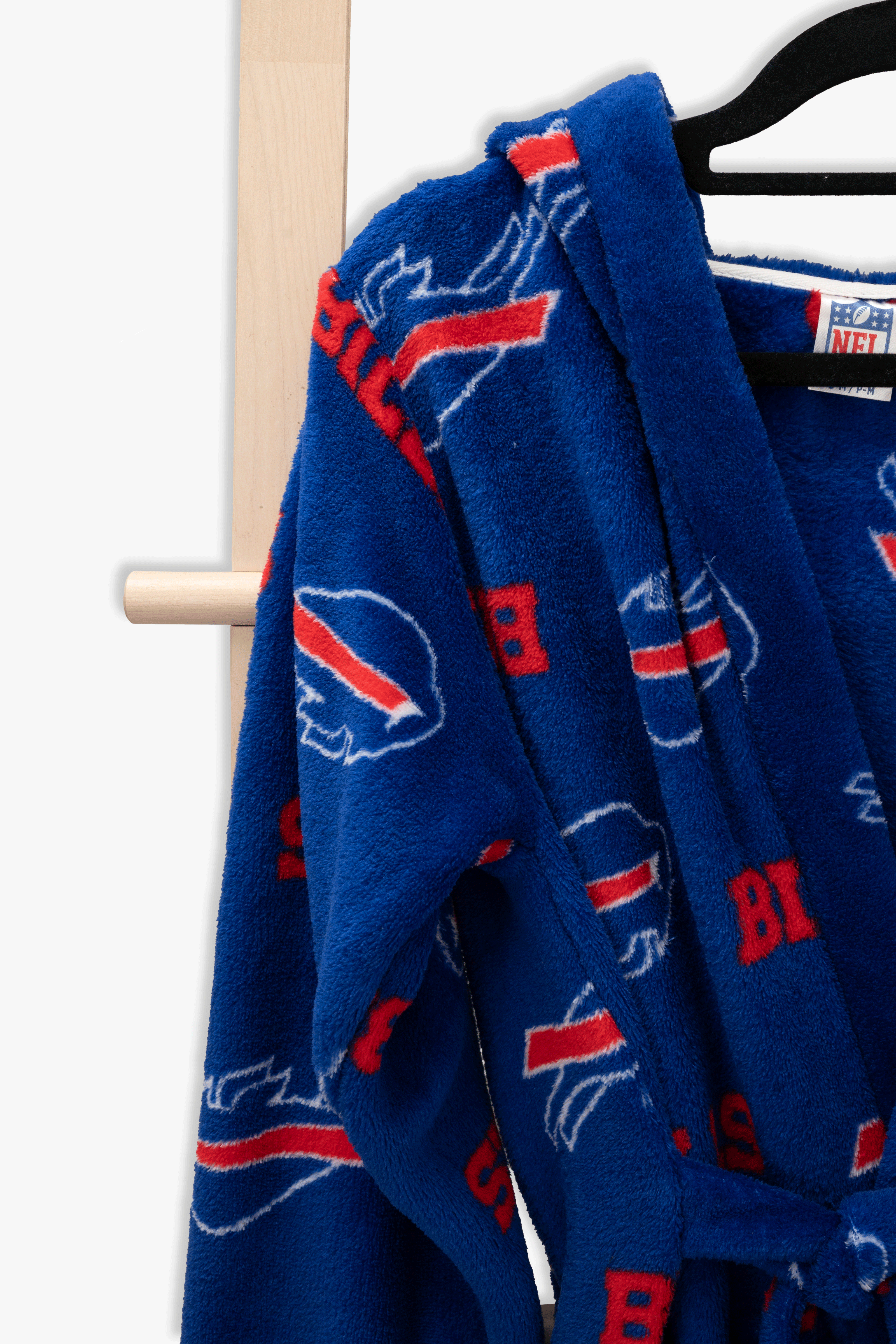 Buffalo Bills Youth Fleece Robe, Hooded NFL Kids Bathrobe with Tie Belt and Pockets, Children's Sizes
