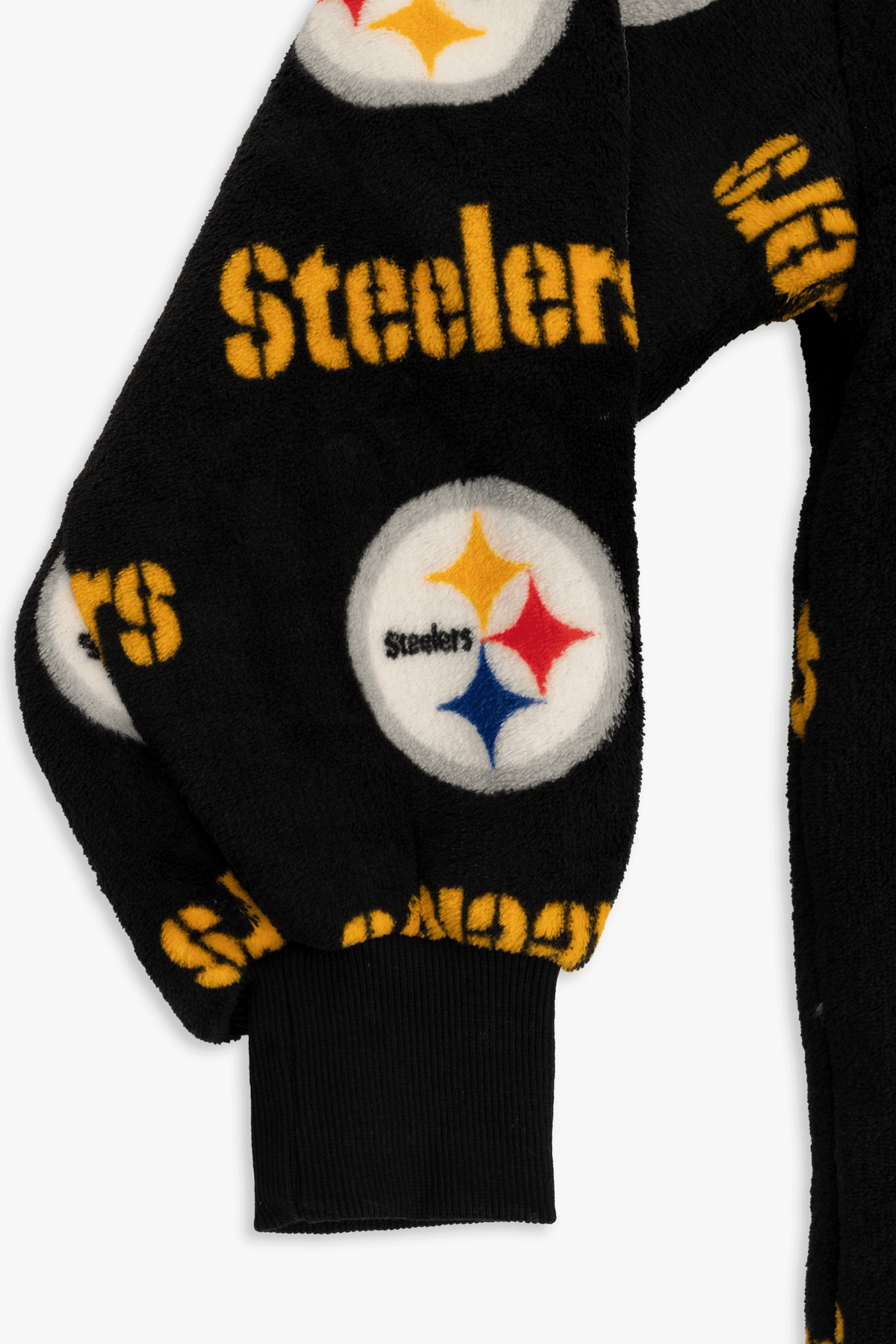NFL Youth Pittsburgh Steelers Coral Fleece Blanket Hoodie, Oversized Kids Wearable Blanket, Sherpa Lined, S/M-L/XL