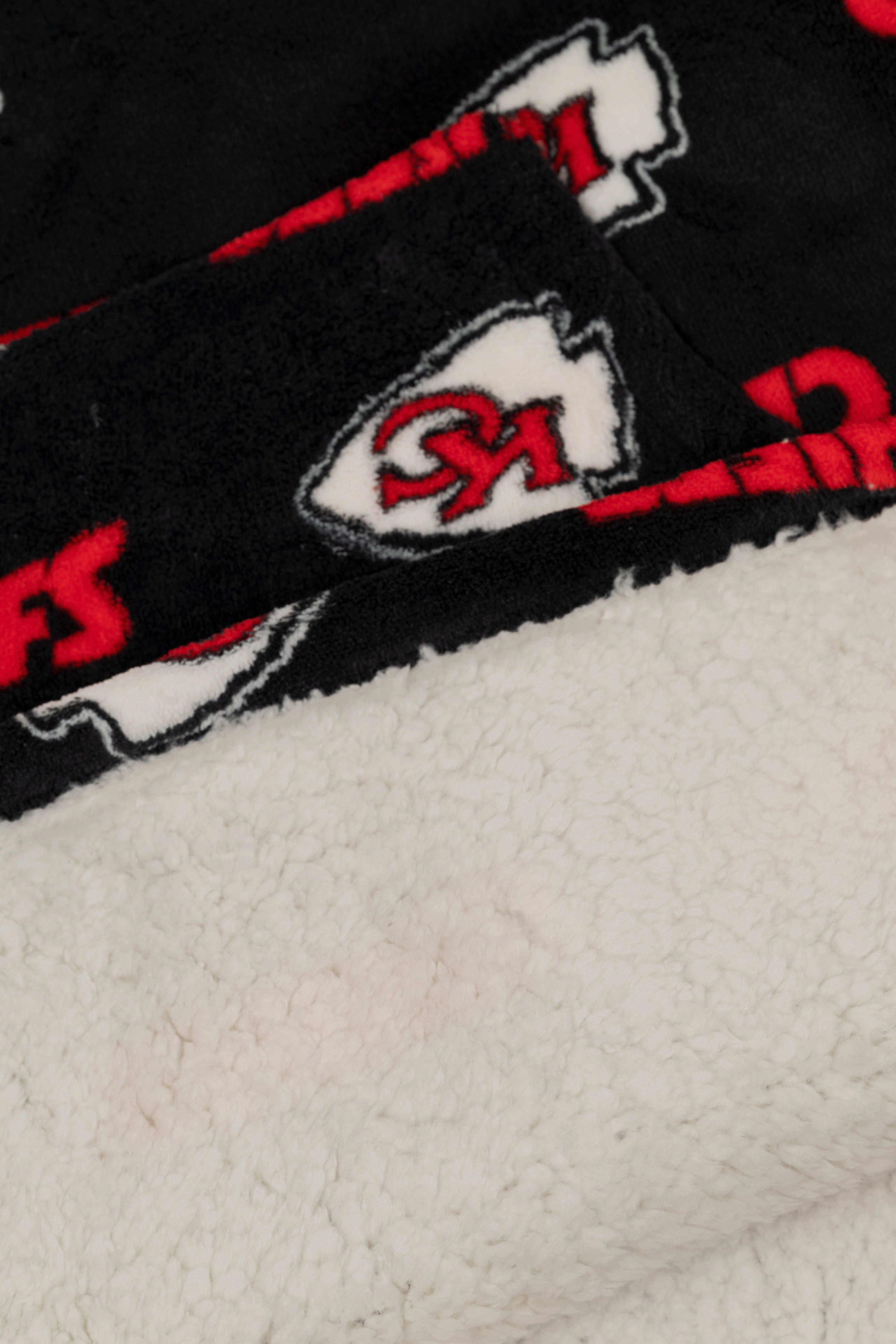 NFL Youth Kansas City Chiefs Coral Fleece Blanket Hoodie, Oversized Kids Wearable Blanket, Sherpa Lined, S/M-M/L