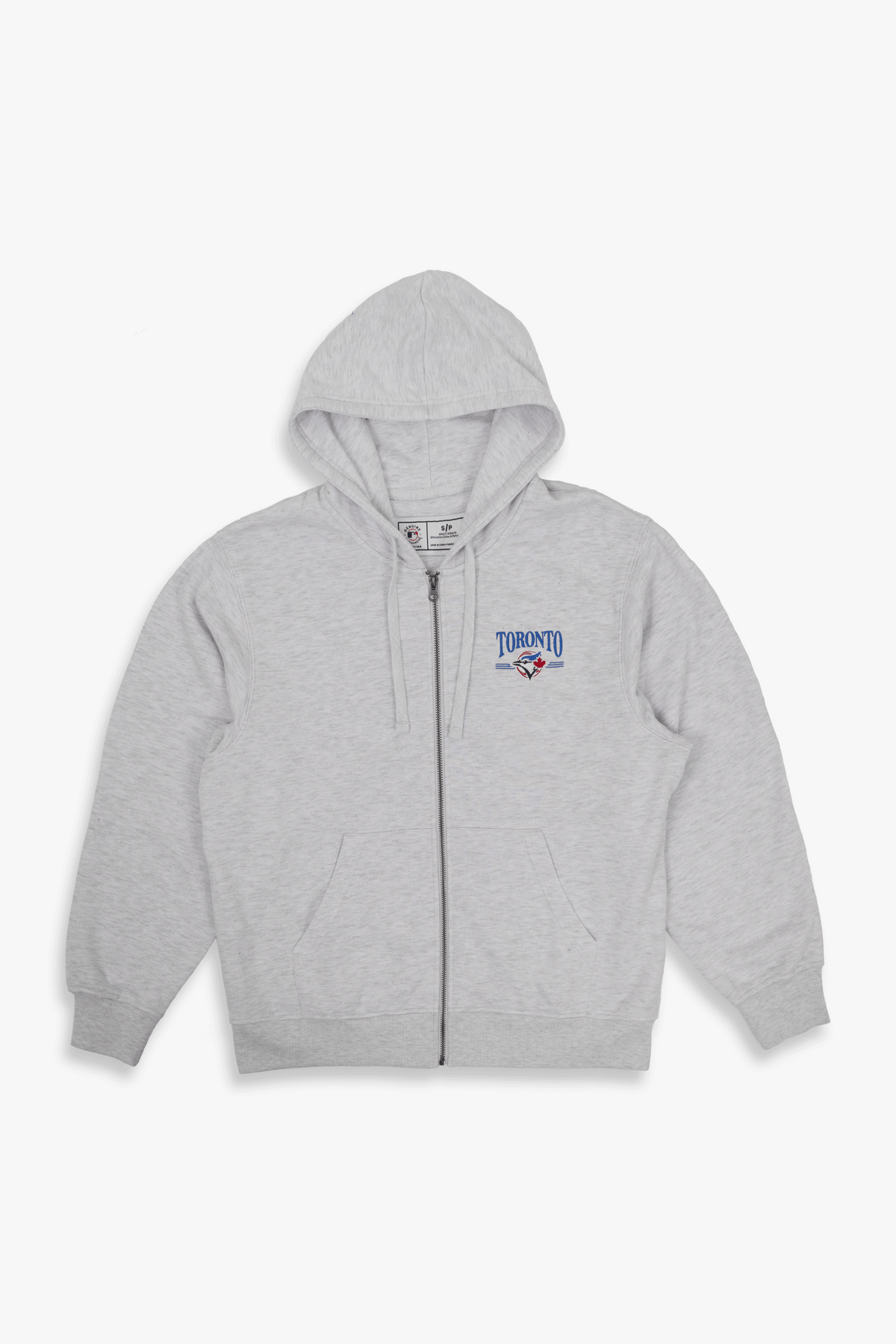 Toronto Blue Jays Full Zip Hoodie with Embroidered Toronto Wordmark, MLB Zip-Up Sweatshirt, SM-XXL