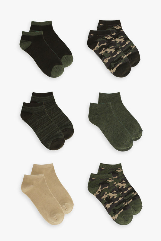 Great Northern Ladies 6-Pack Camouflage No Show Socks