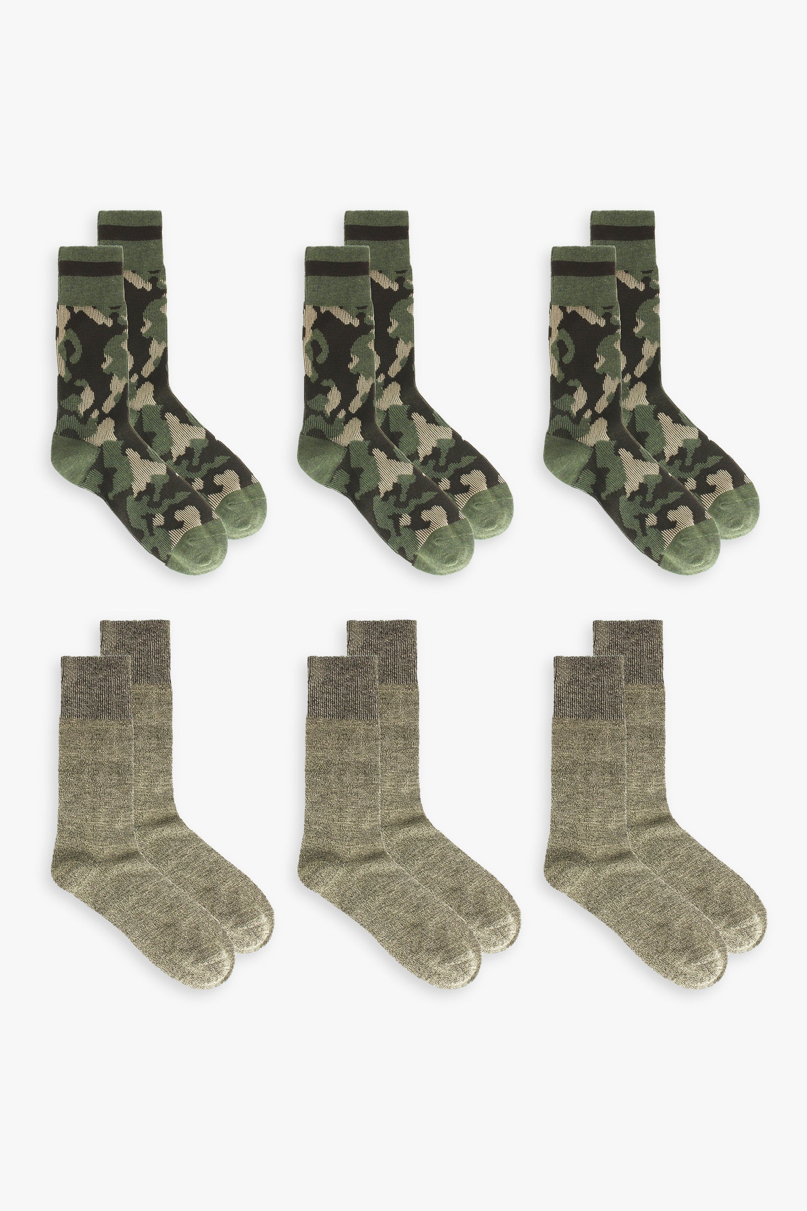 Ladies 2 Pack Camouflage Boot Socks