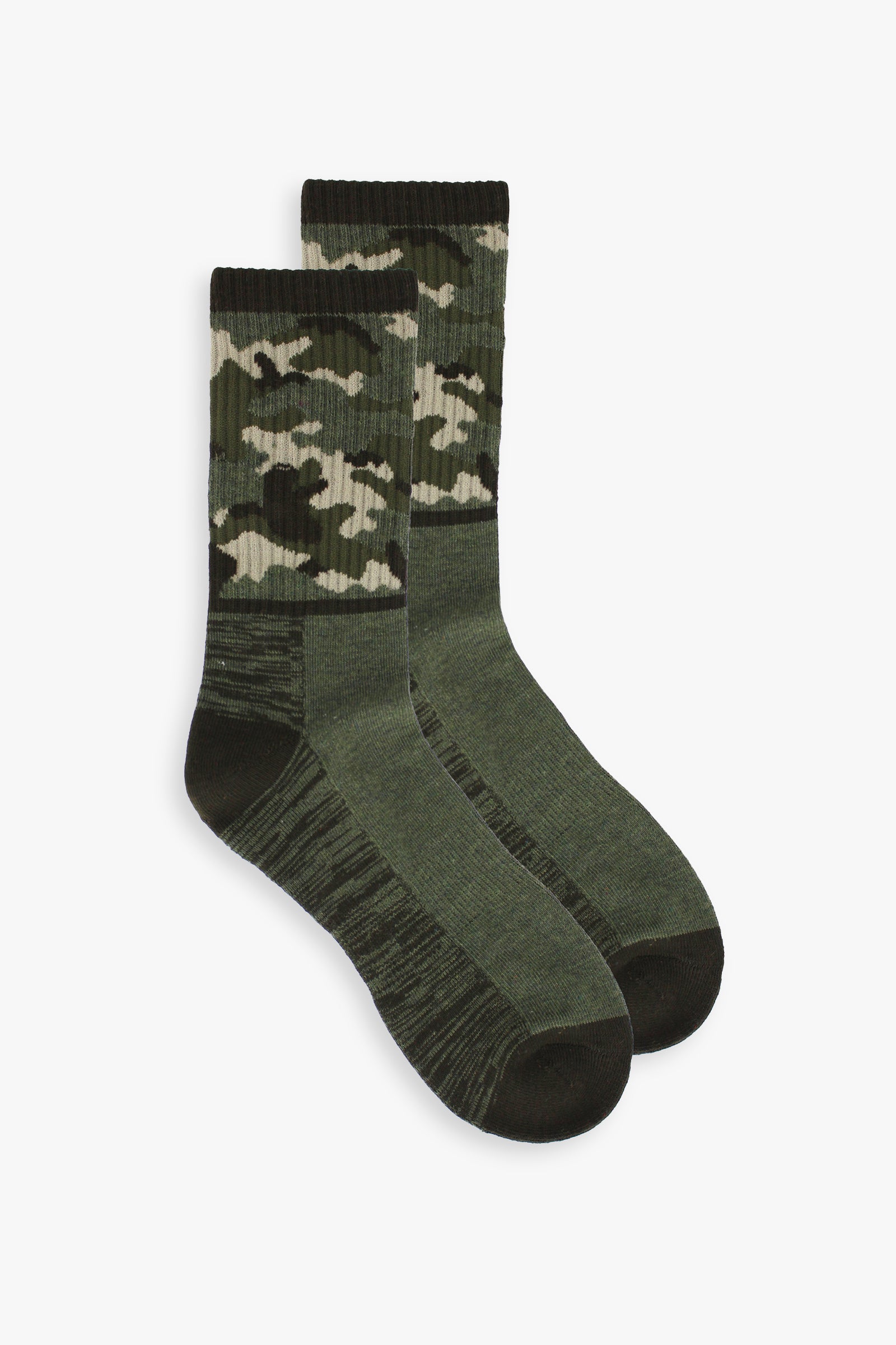 Great Northern Men's Camouflage Half Terry Sport Crew Socks