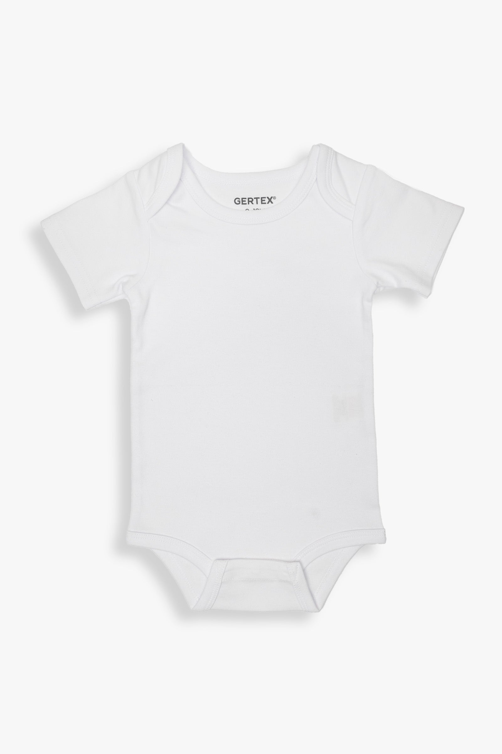 Gertex Unisex Baby Short Sleeve Bodysuit With Snaps Multipack