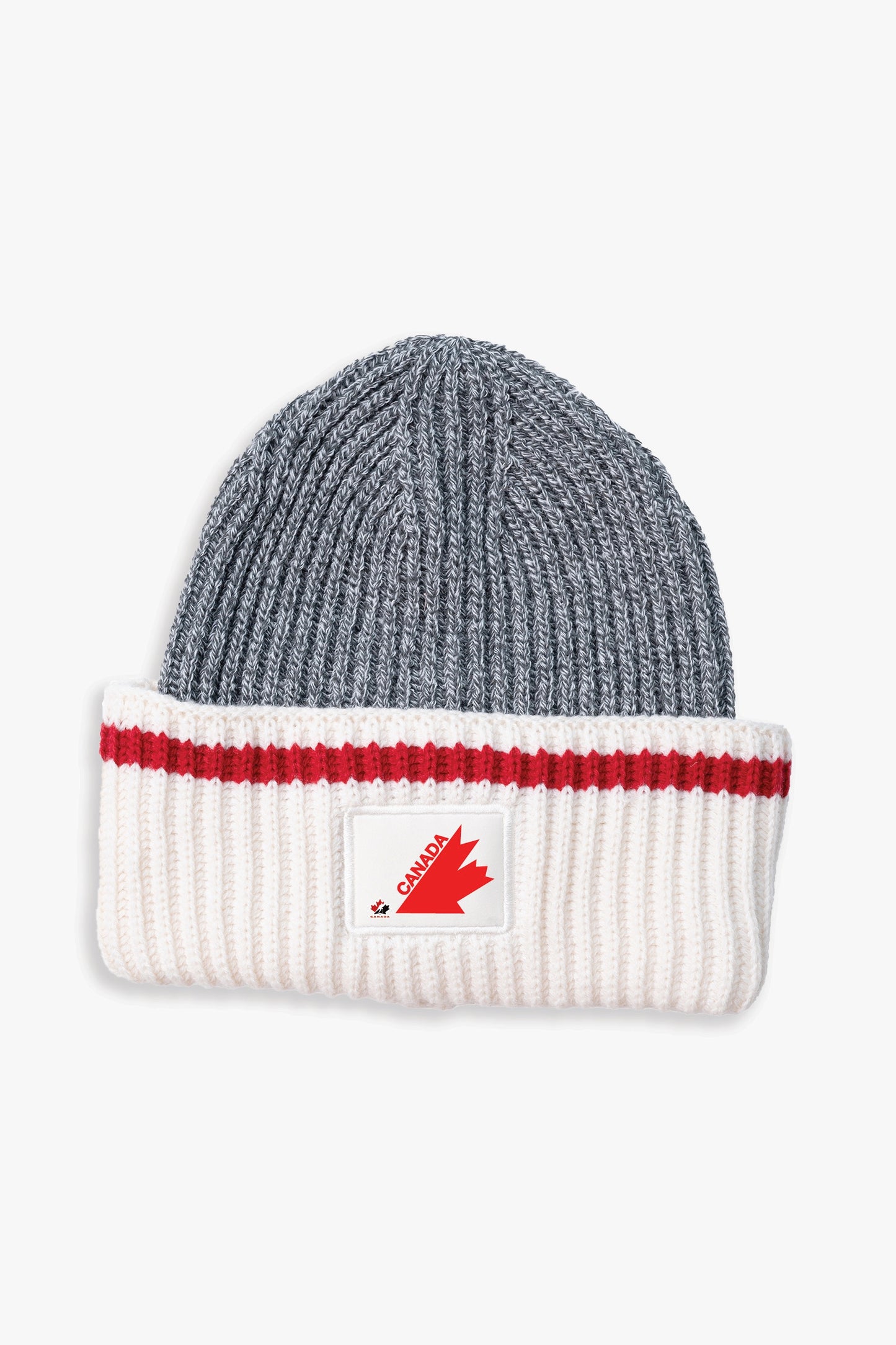 Hockey Canada Adult Oversized Triple Cuff Patch Beanie Toque with Printed 1976/1987 Logo