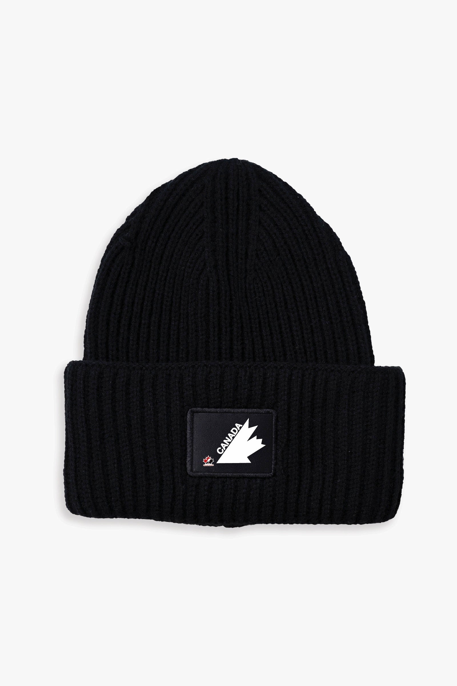 Hockey Canada Adult Oversized Triple Cuff Patch Beanie Toque with Printed 1976/1987 Logo