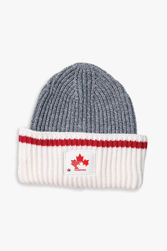 Hockey Canada Adult Oversized Triple Cuff Patch Beanie Toque with Printed 1994 Logo