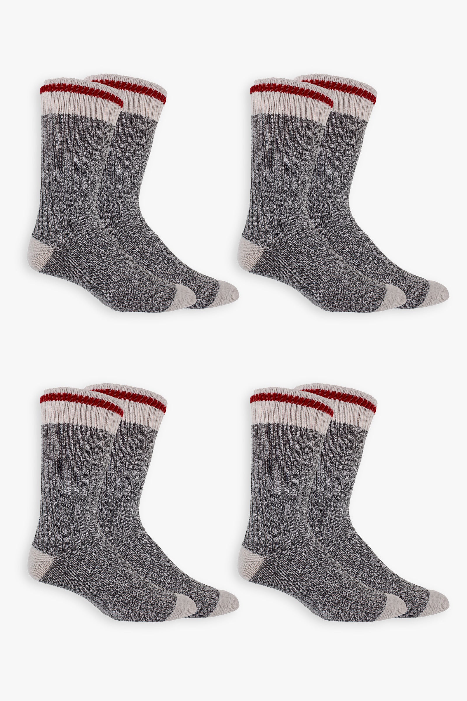 Grey Men's Winter Boot Socks
