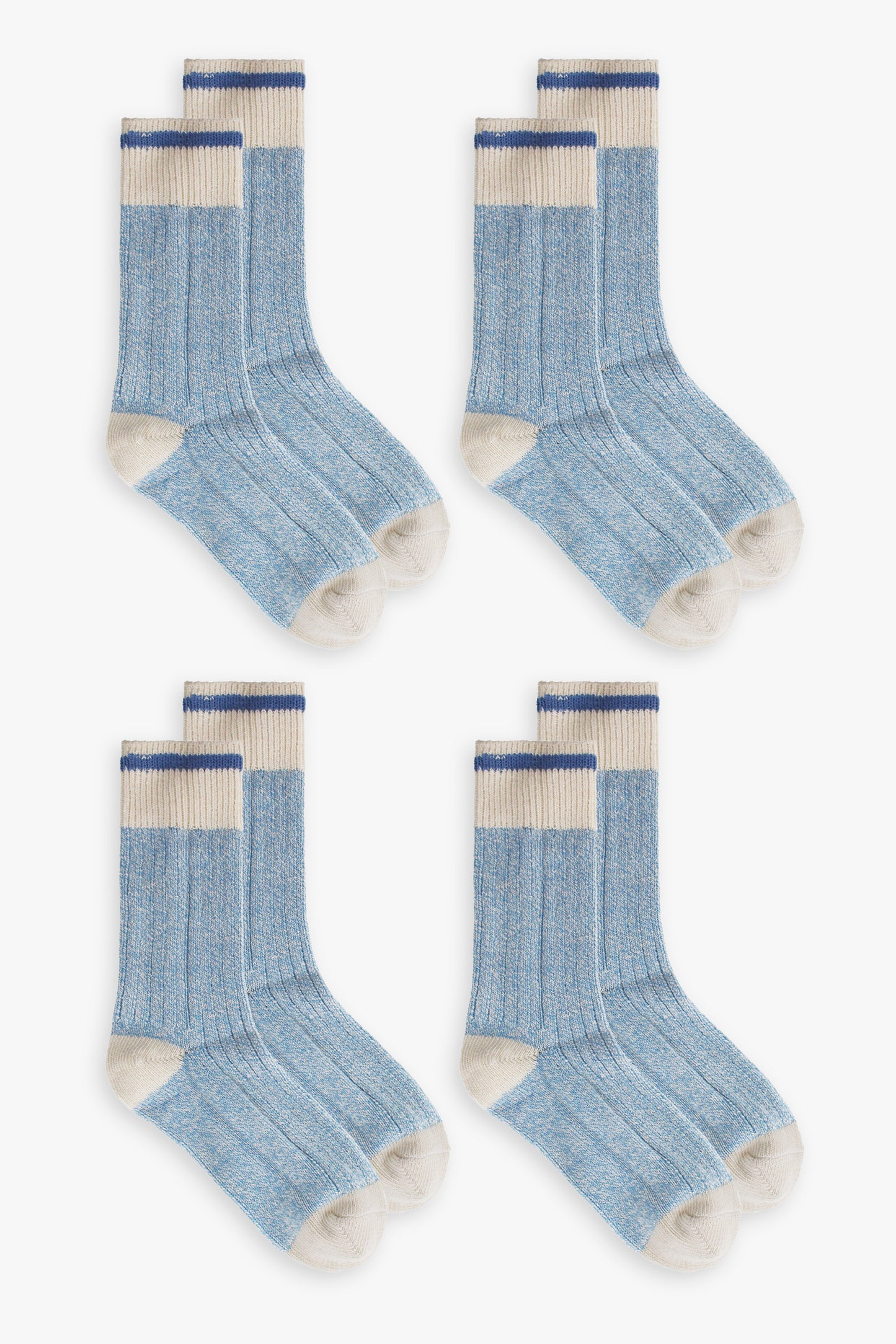 Blue Ladies Multipack Boot Socks