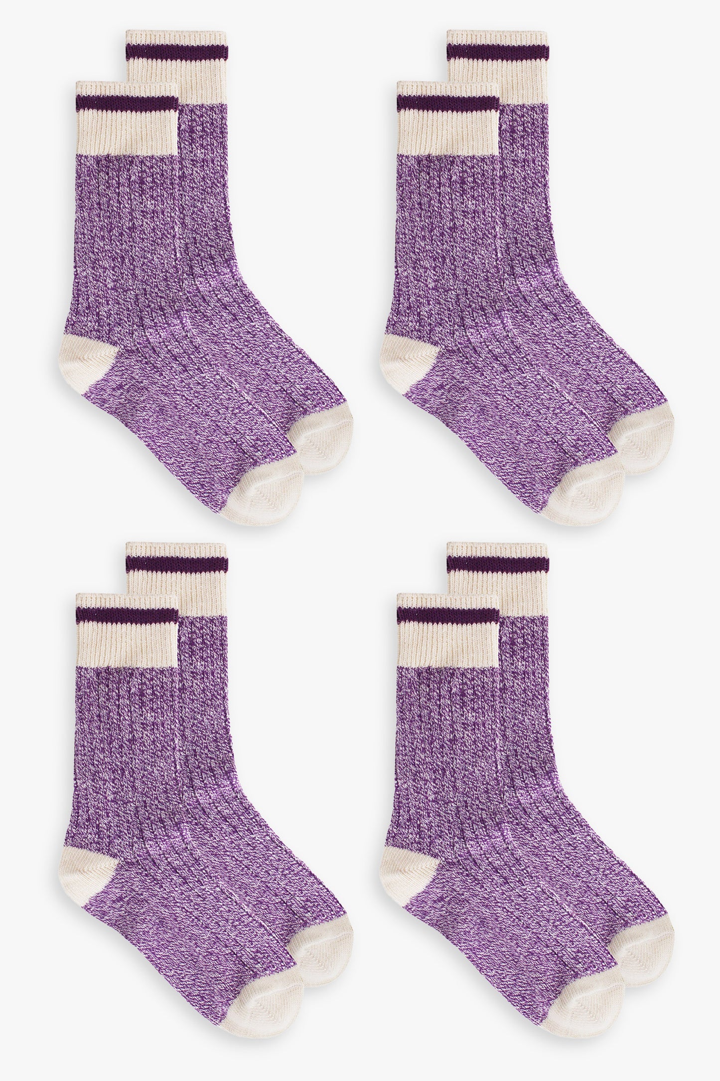 Great Northern Purple Ladies Multipack Boot Socks