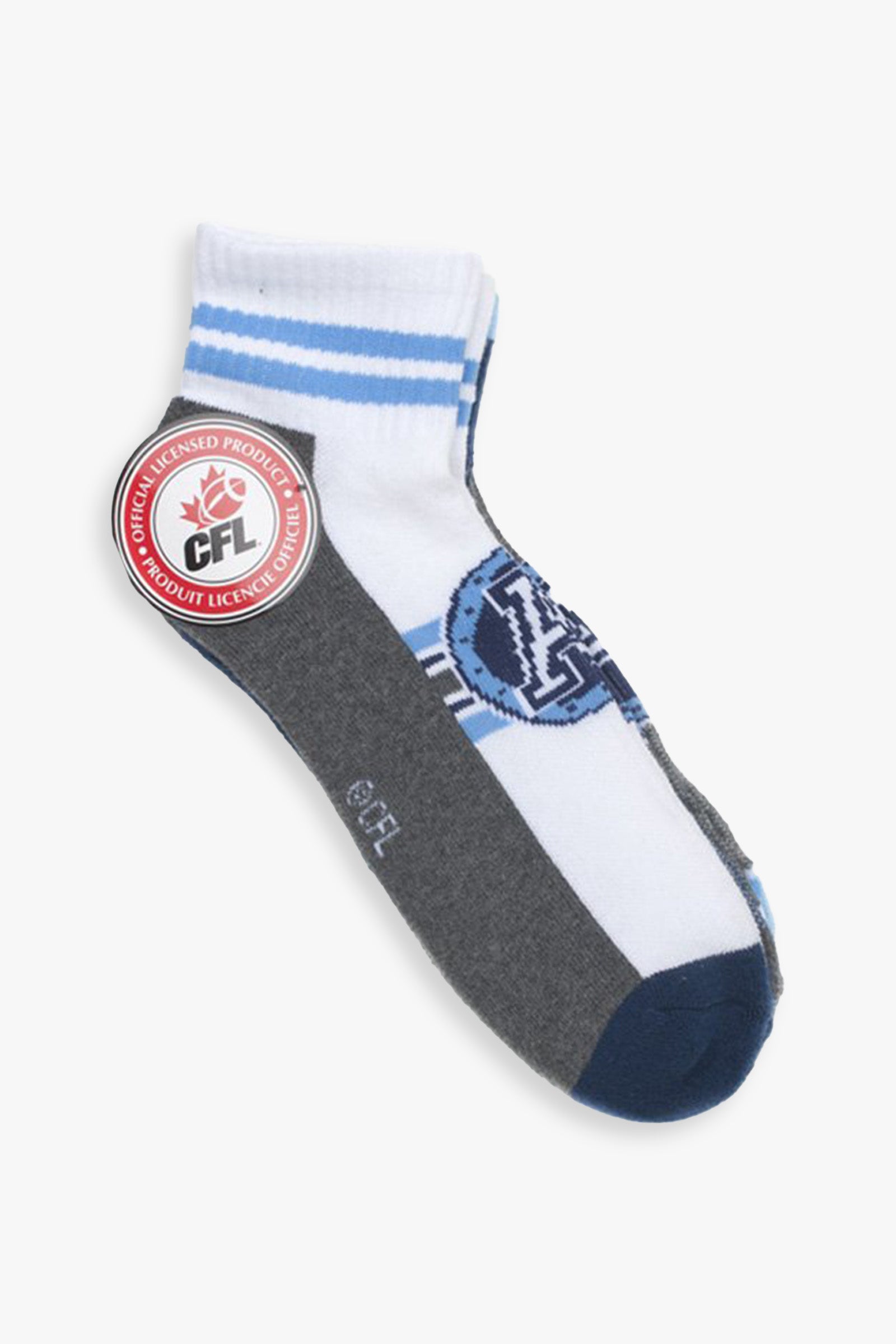 CFL Men's Toronto Argonauts 3-Pack Quarter Socks