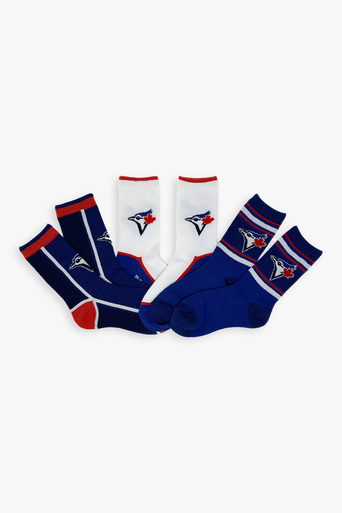 Gertex MLB Toronto Blue Jays Youth Boys 3-Pack Crew Socks