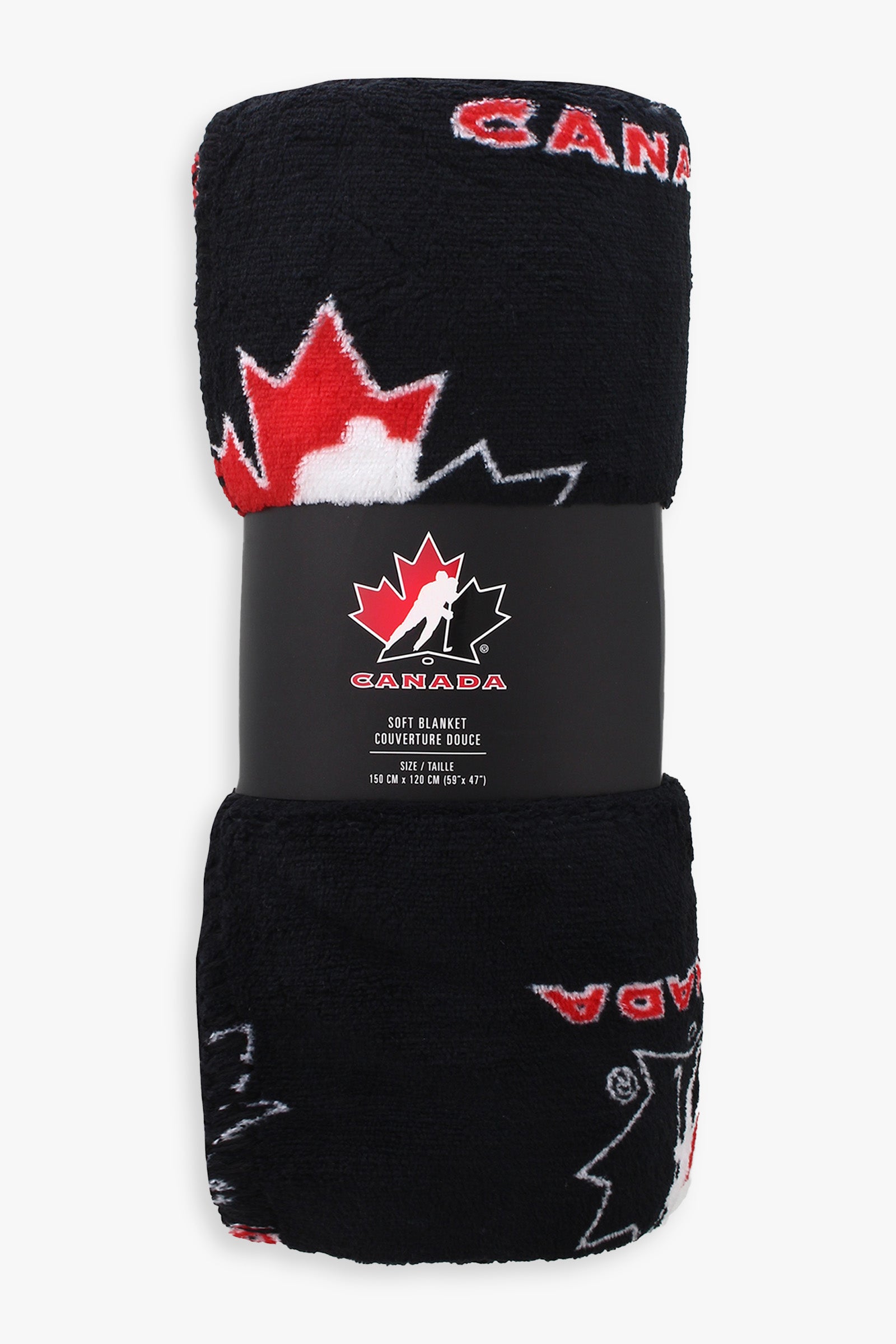 Gertex Hockey Canada Black Fleece Throw (120cm X 150cm)