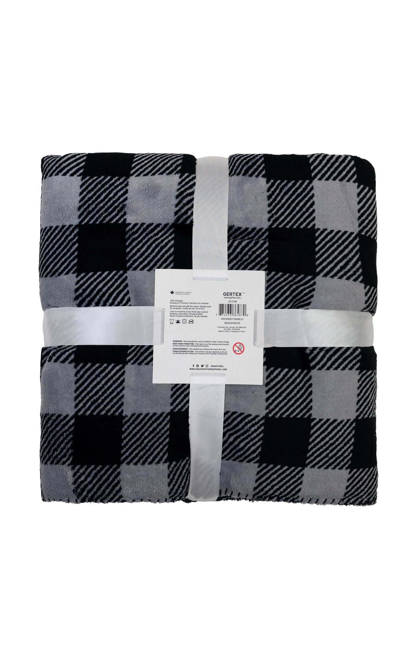 Great Northern Plaid Faux Shearling Throw - 120X150 Cm