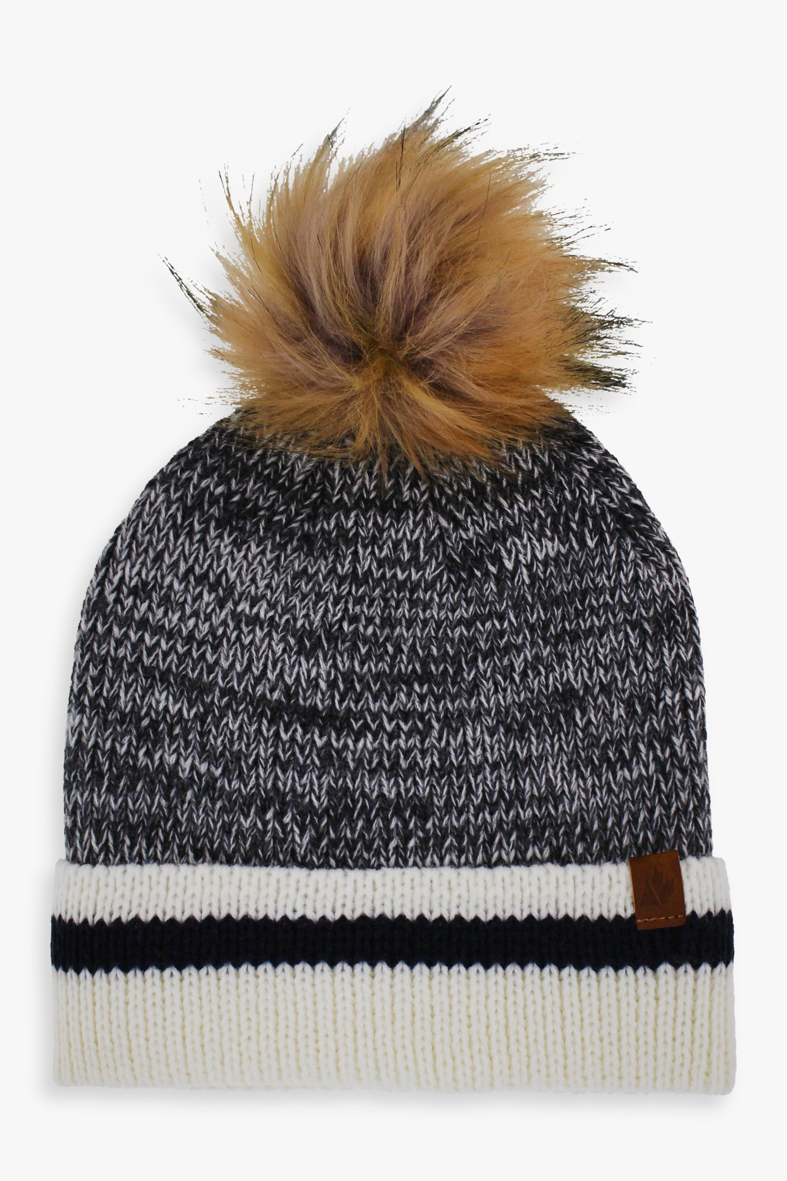 Great Northern Adult Unisex Fleece Lined Toque With Faux Fur Pom
