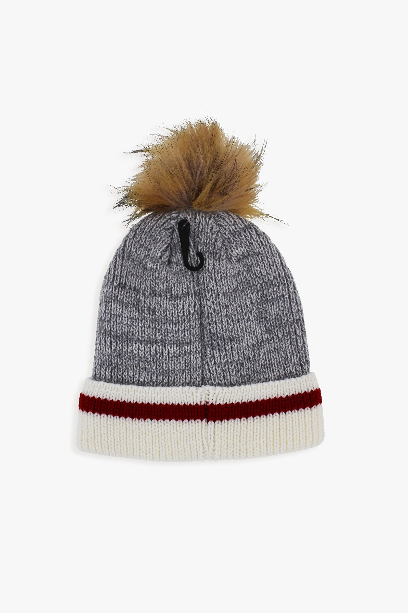 Adult Fleece Lined Toque With Faux Fur Pom