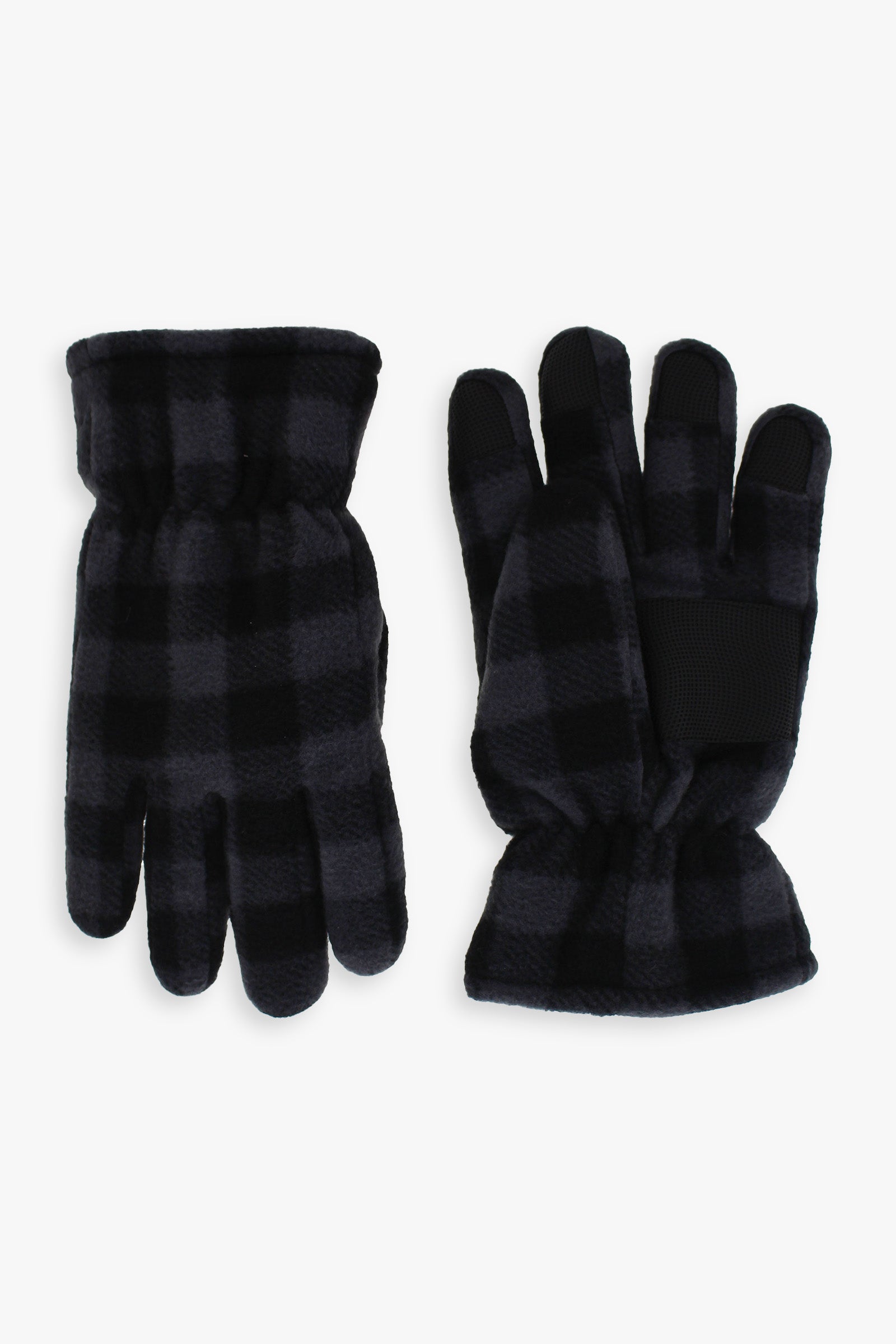Great Northern Men's Plaid Polar Fleece Gloves