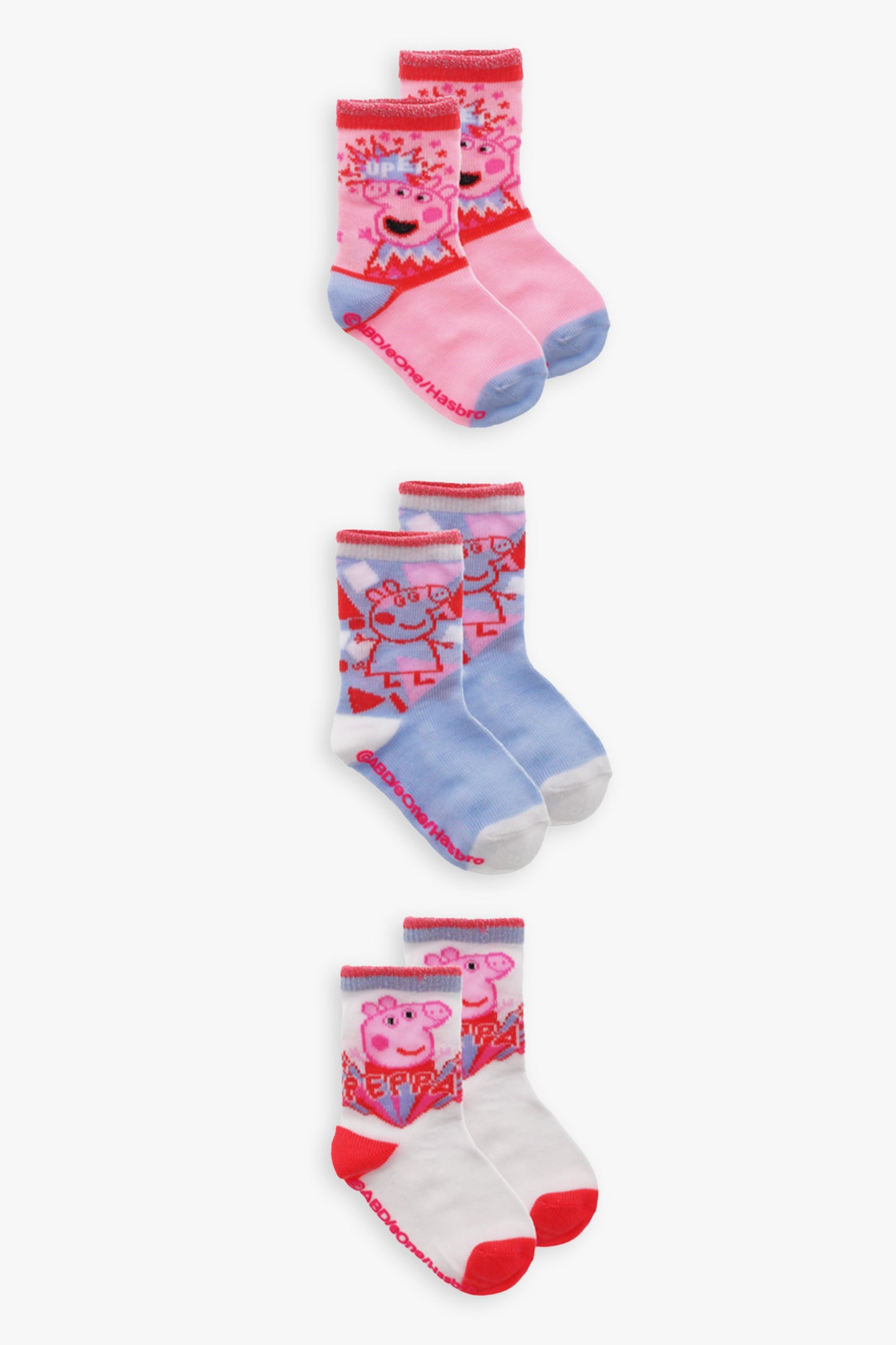 Toddler 3-Pack Crew Socks | Toddler Size 5-8