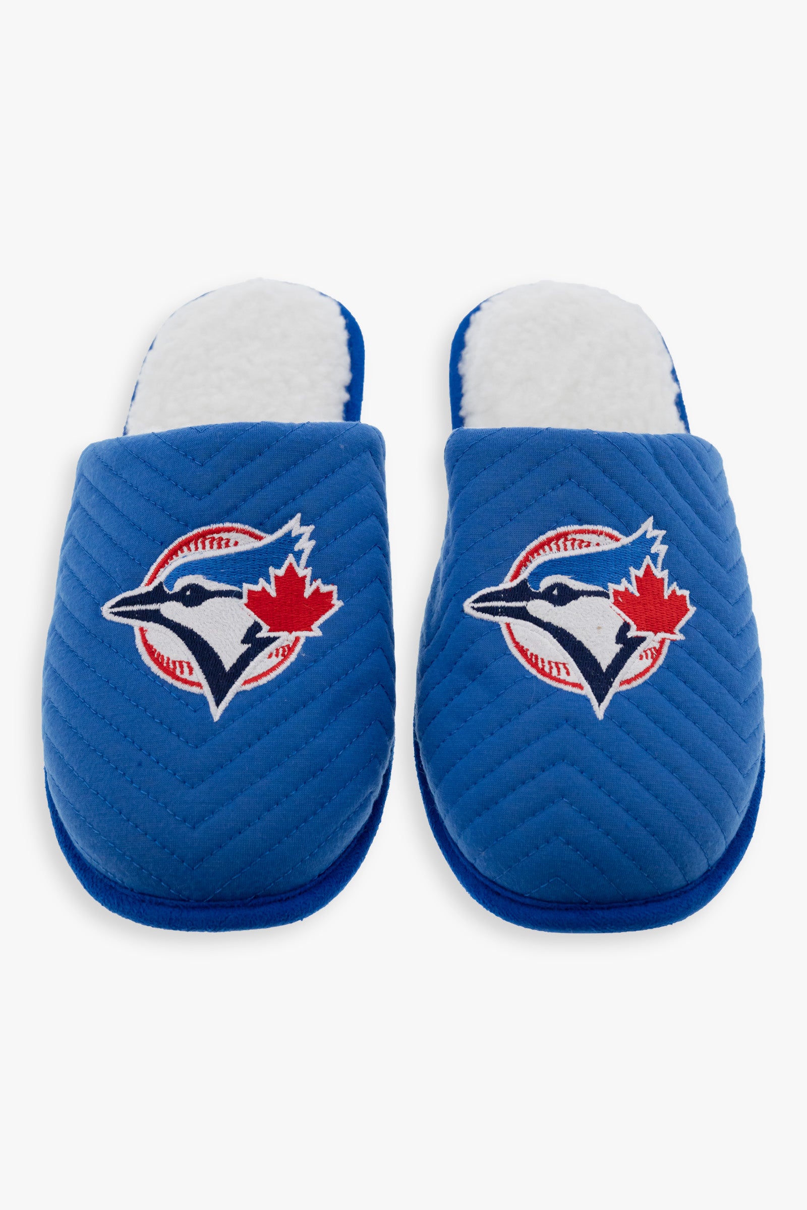 MLB Toronto Blue Jays Mens Winter Fuzzy Home Slippers