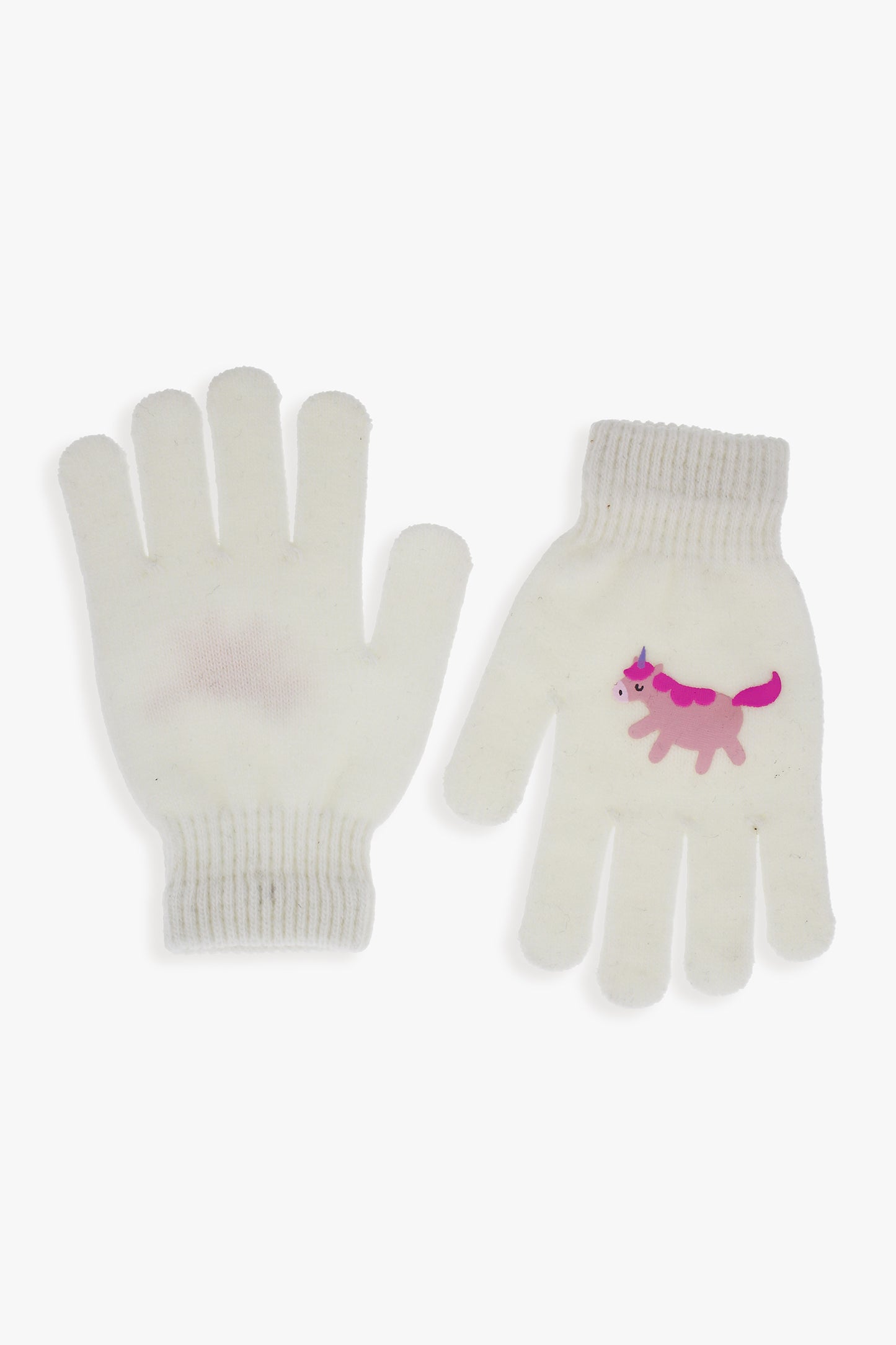 D&Co 3pk Girls Knit Gloves