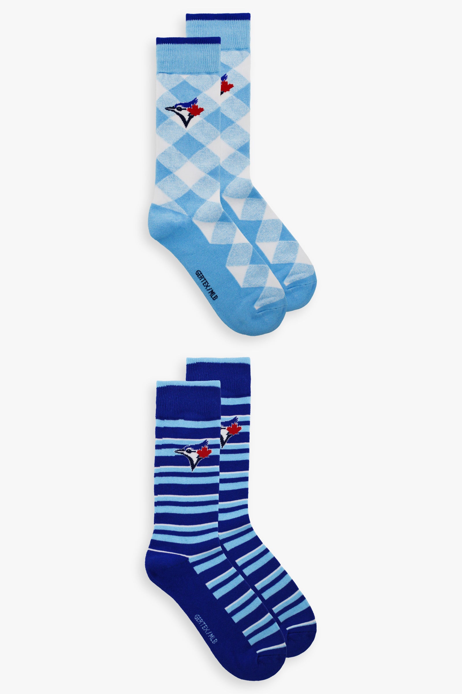 Gertex Men's MLB Toronto Blue Jays 2-Pack Dress Socks