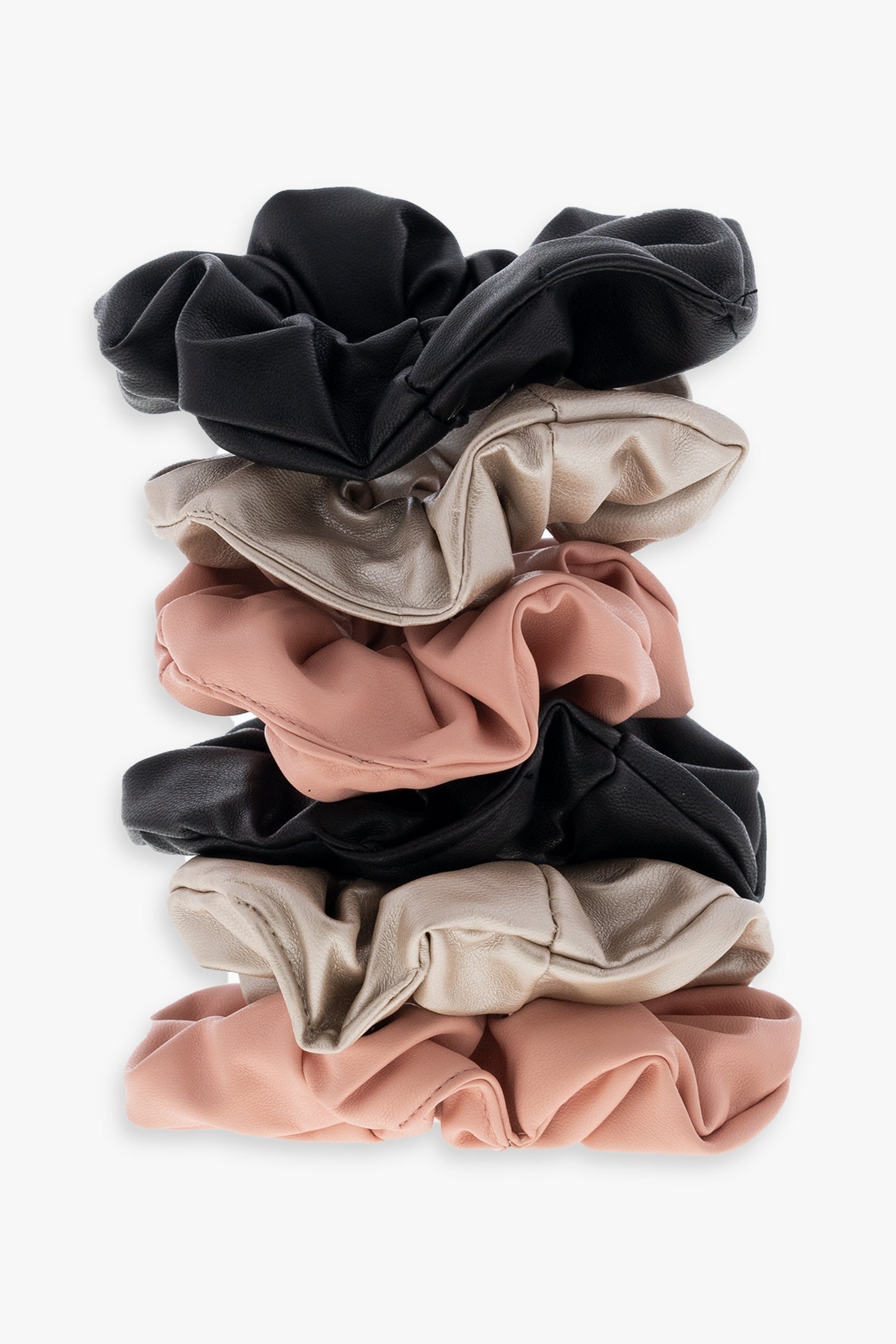 12 Pack Bundle Faux Leather & Velvet Hair Tie Scrunchies