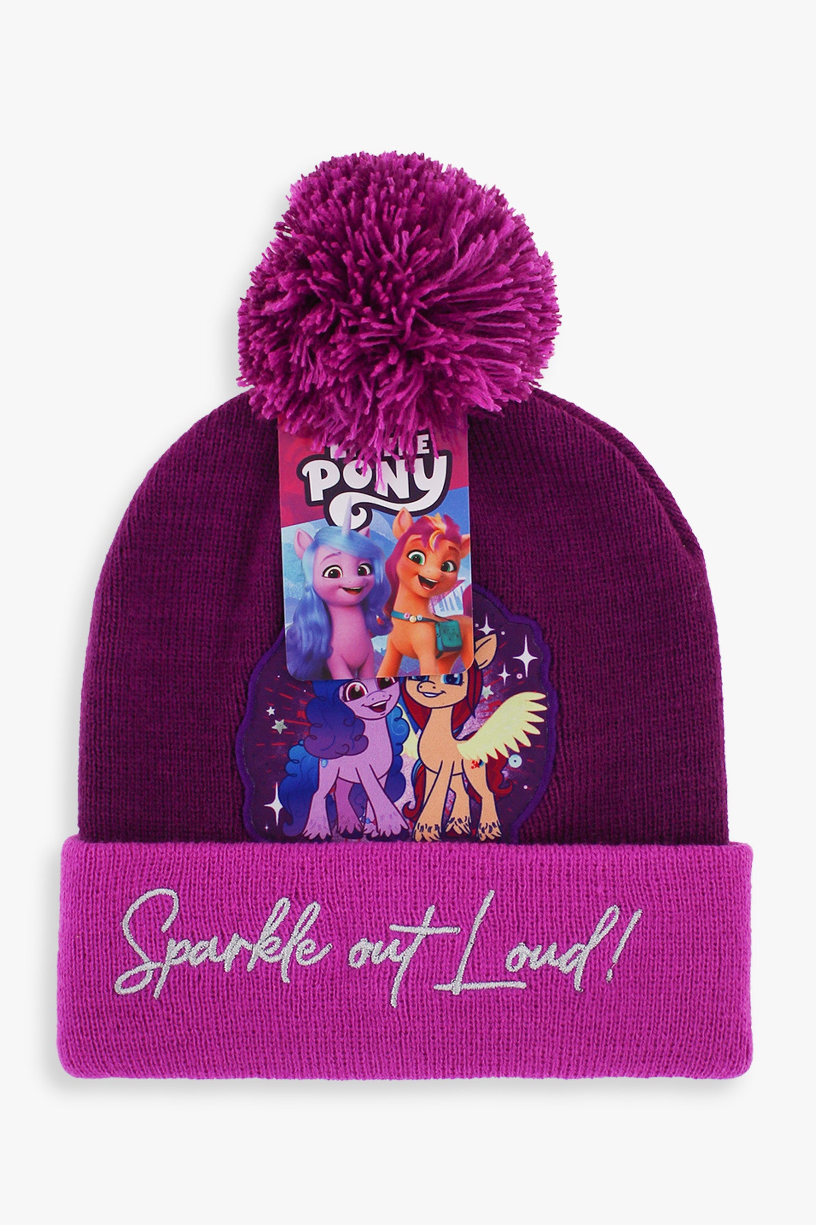 My Little Pony Girls Winter Toque with Pom-pom | Size 4-6X