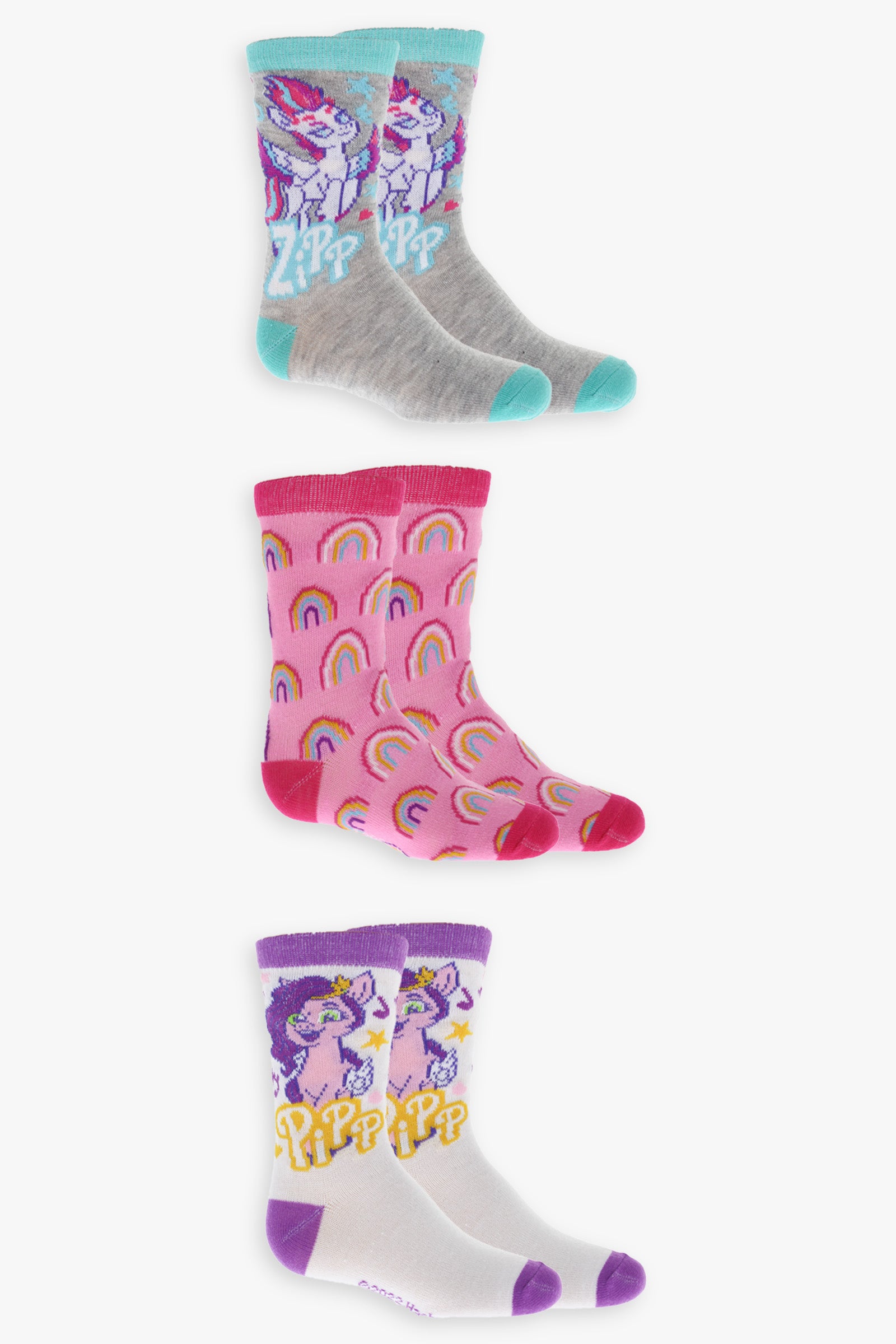 My Little Pony Youth Girls 3-Pack Crew Socks