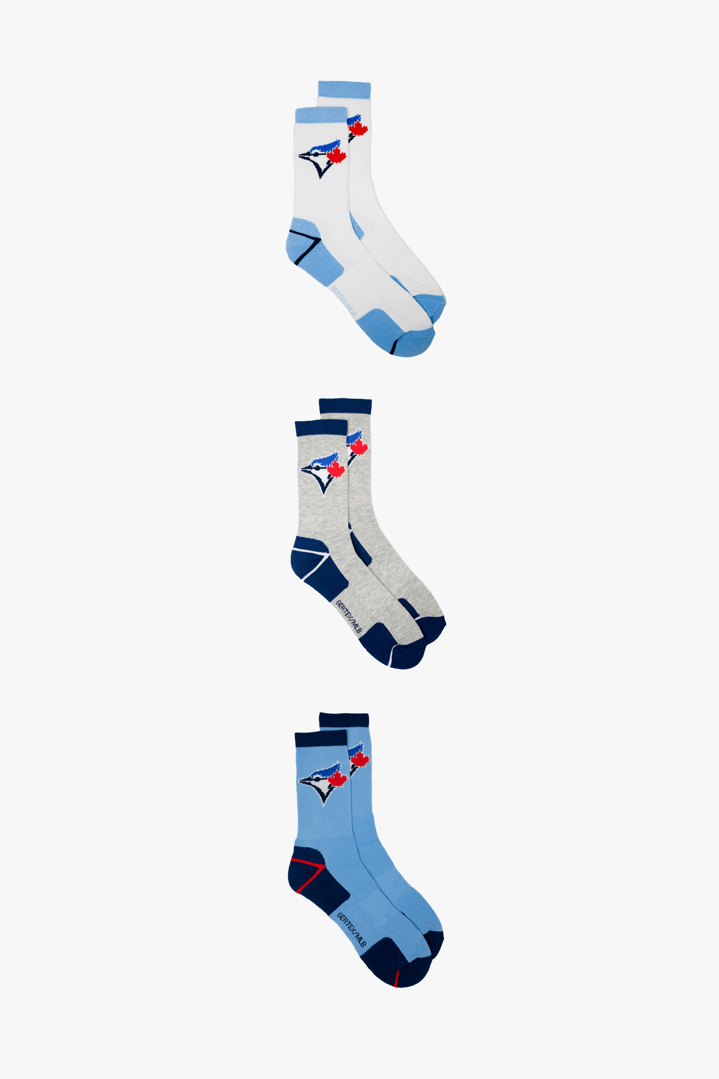 MLB Toronto Jays Men's 3-Pack Sports Crew Socks