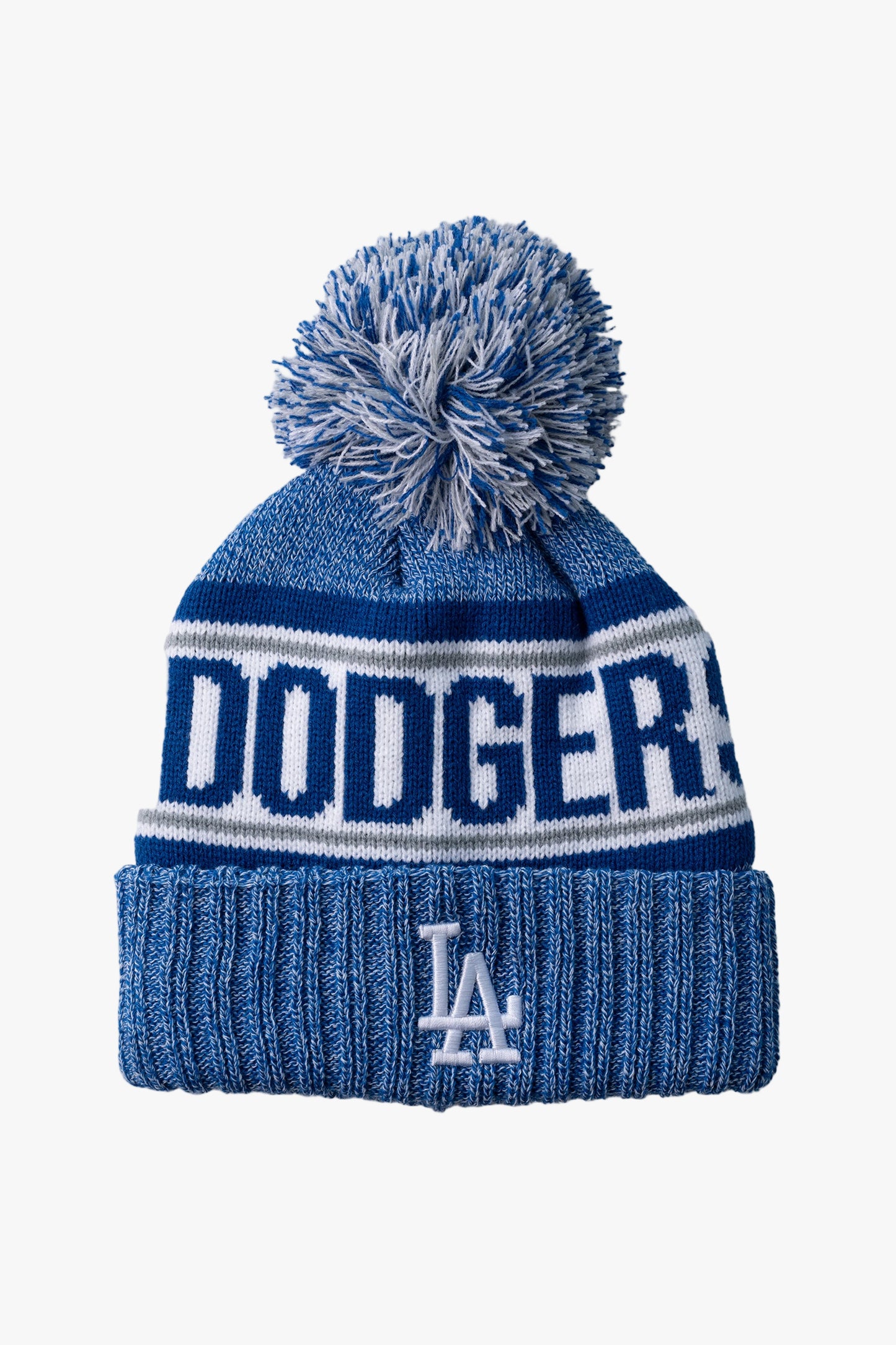 MLB L.A. Dodgers Adult Heavy Knit Pom Toque for Winter
