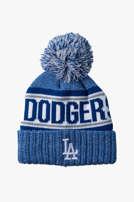 MLB L.A. Dodgers Adult Heavy Knit Pom Toque for Winter