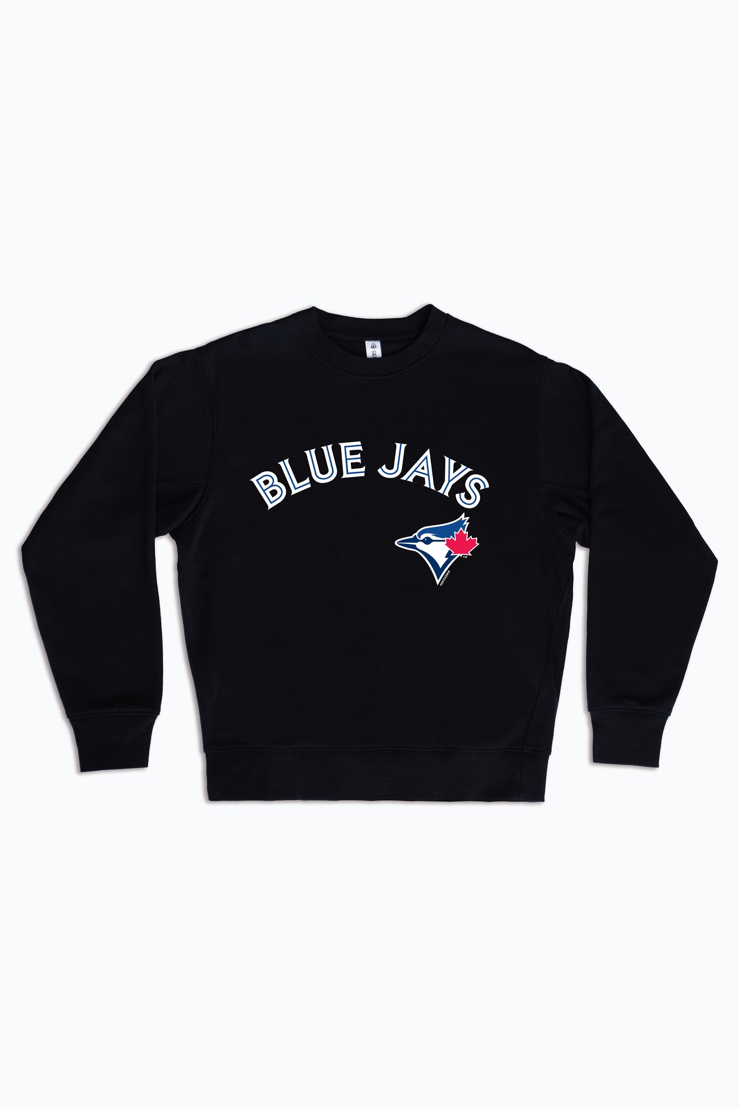 MLB Toronto Blue Jays Logo Crewneck Sweatshirt for Adult Men & Women | Unisex Black Fleece Pullover