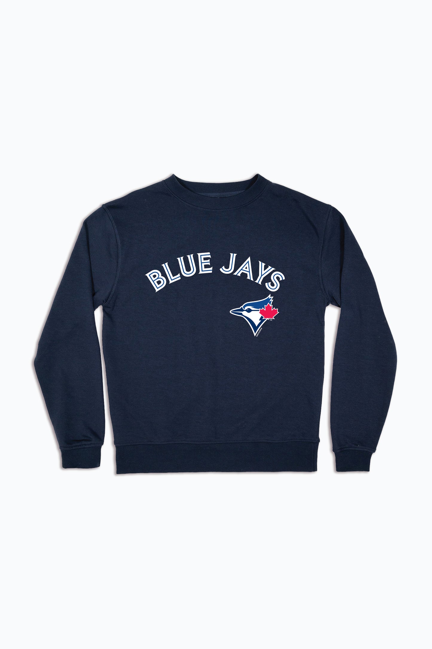 MLB Toronto Blue Jays Logo Crewneck Sweatshirt for Adult Men & Women | Unisex Navy Fleece Pullover