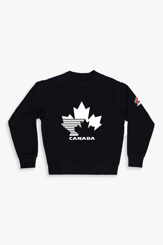 Official Hockey Canada Adult Unisex Black Crewneck Sweatshirt with 1994 Logo