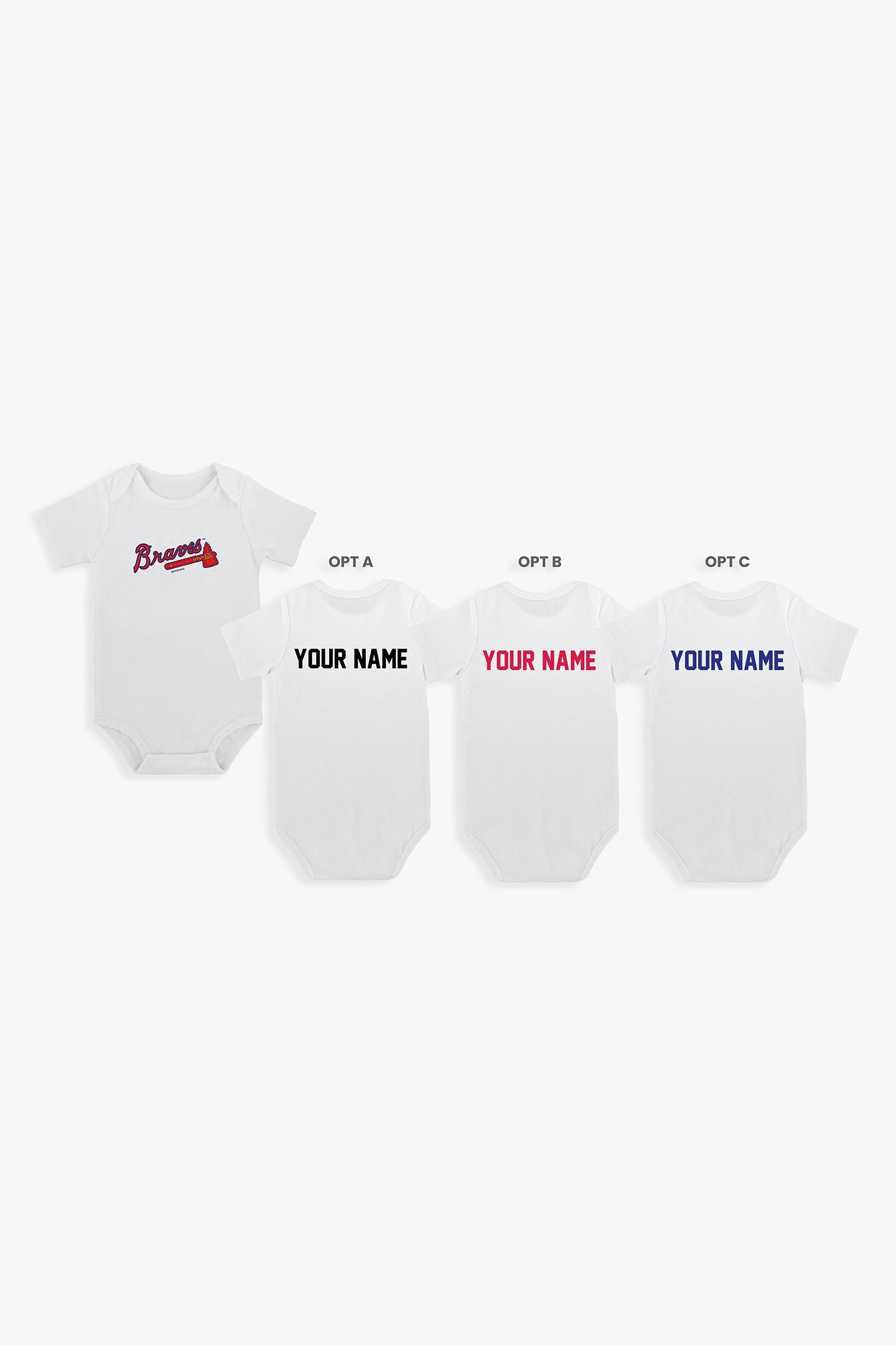 Gertex Customizable MLB Baby Bodysuit in White (9-12 Months)