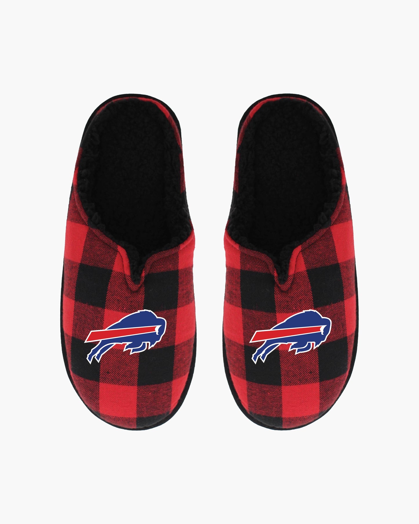 Men's NFL Sherpa Lined Buffalo Plaid Slippers