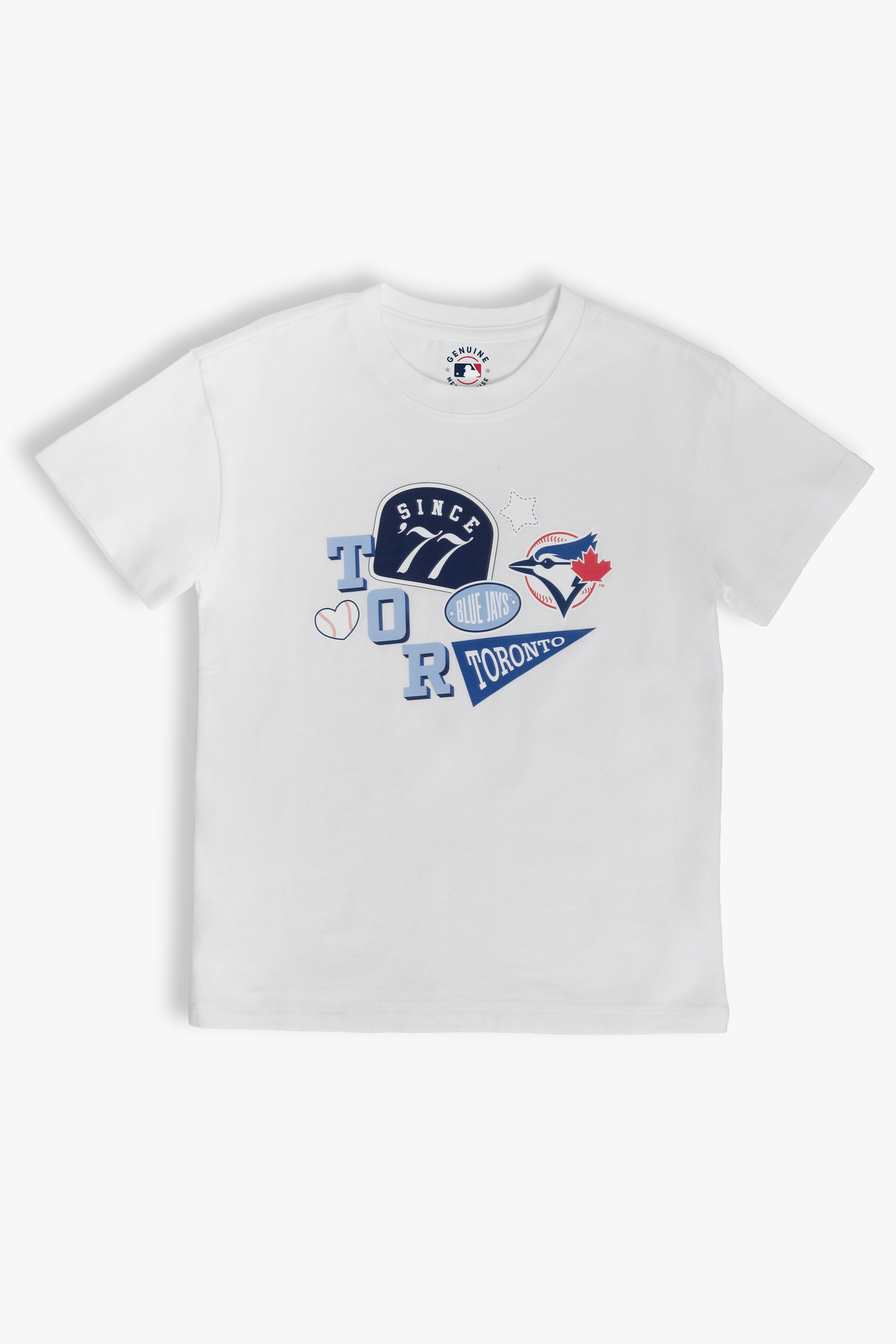 Toronto Blue Jays Since '77 Baby Outfit 2-Piece Set, MLB White T-Shirt & Powder Blue French Terry Pants, Boys & Girls, 9M-4T